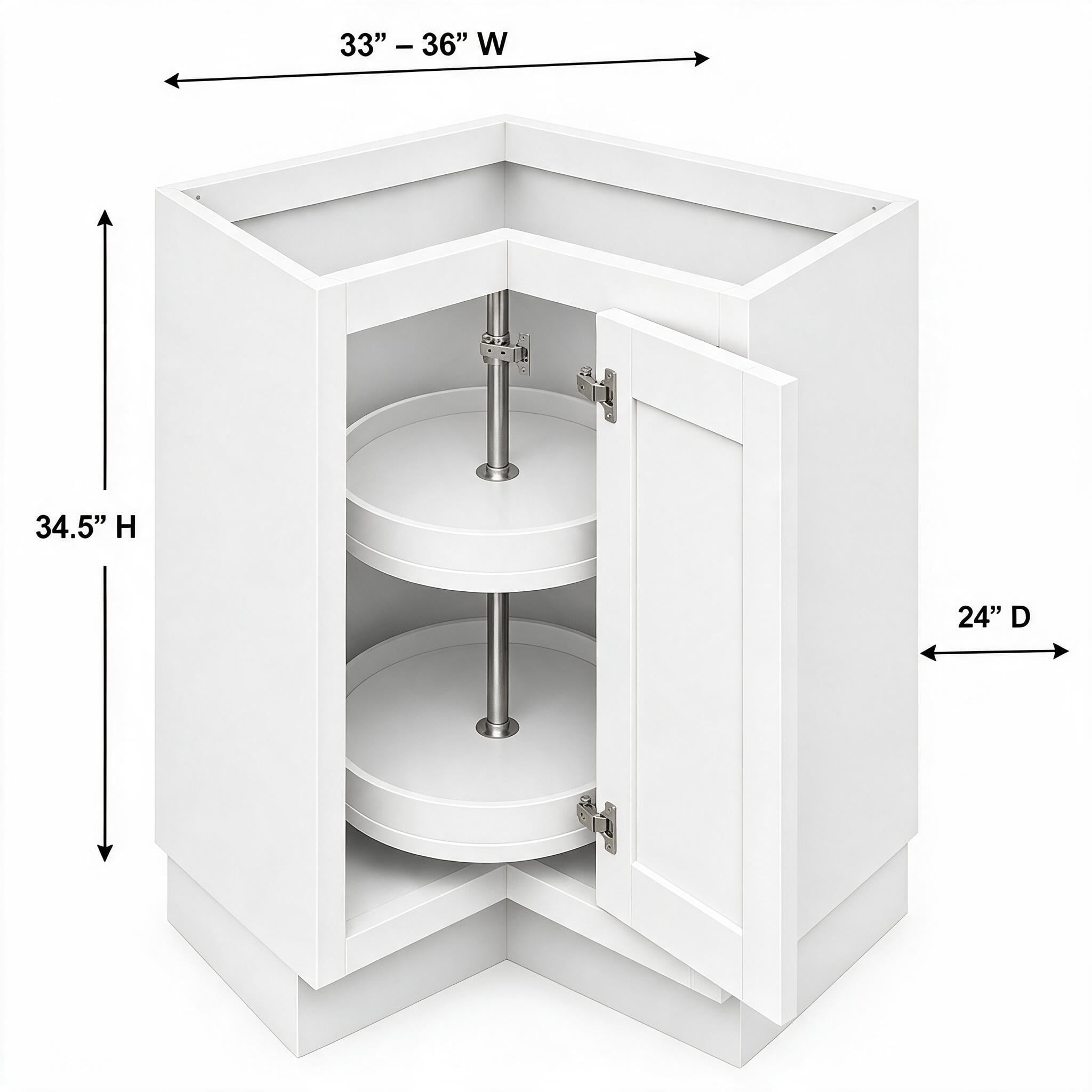 White Shaker - Lazy Susan BLS33
