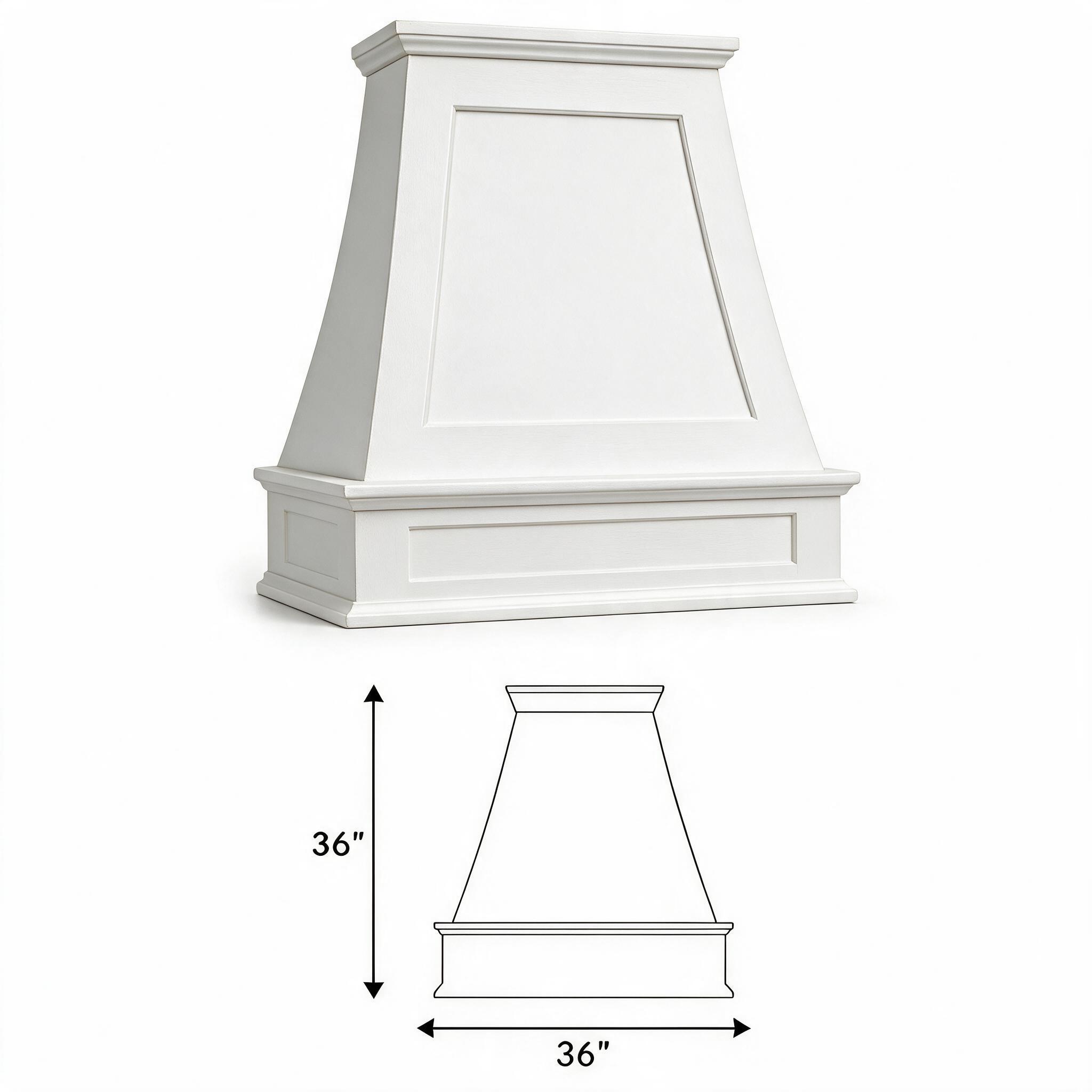 White Shaker - Range Hood RH36