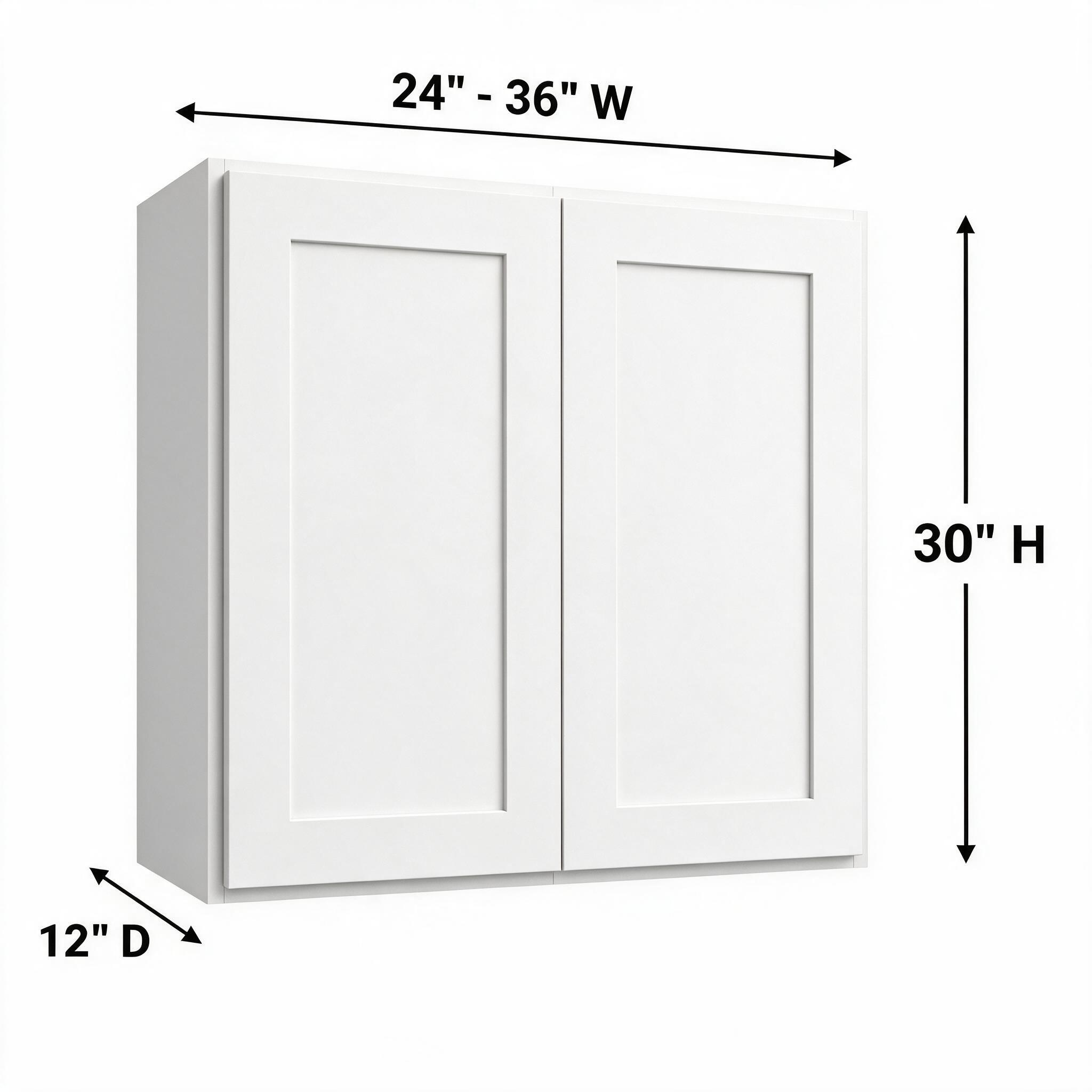 White Shaker - Wall (12"Depth) W2430