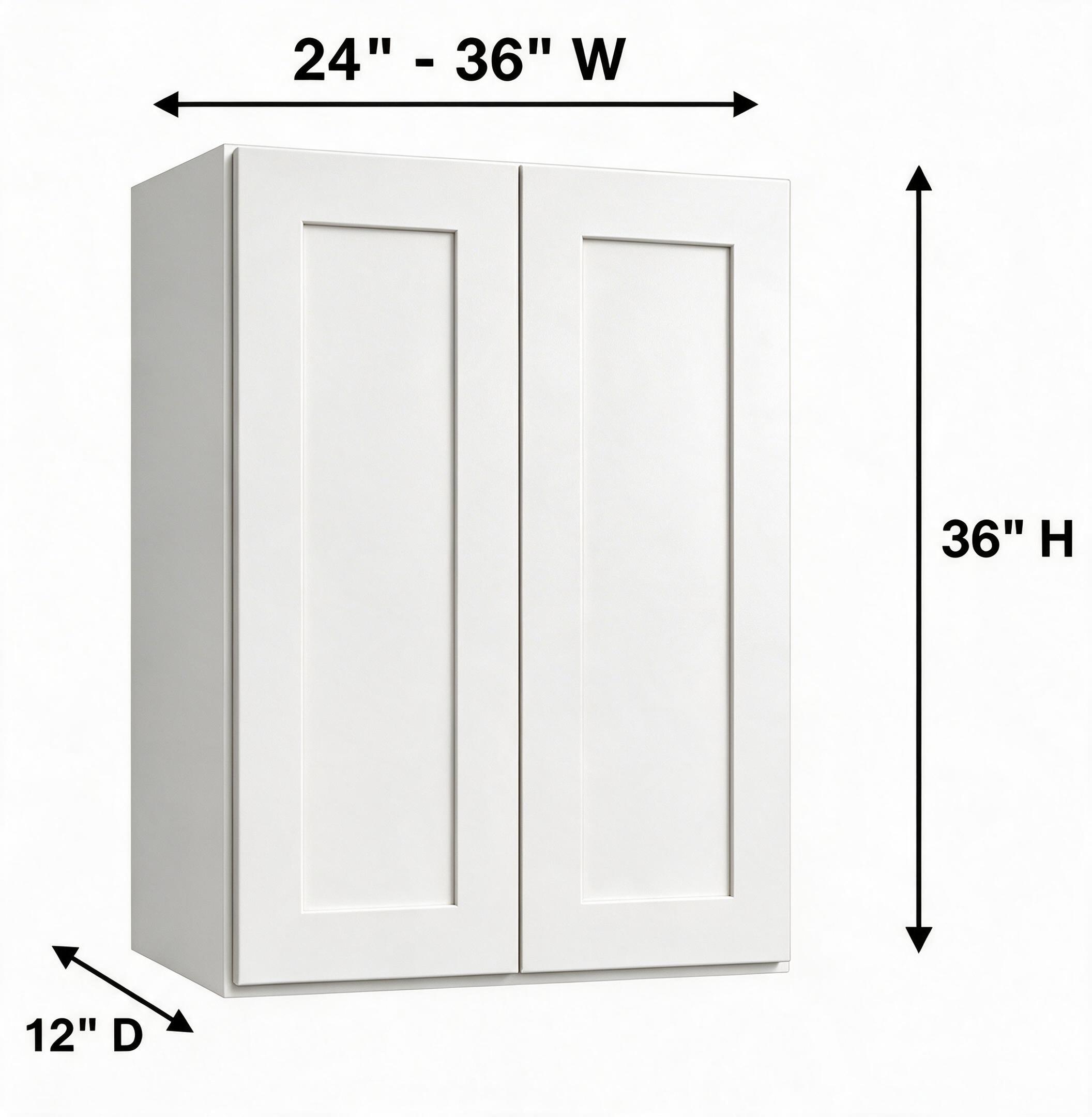 White Shaker - Wall (12"Depth) W2436