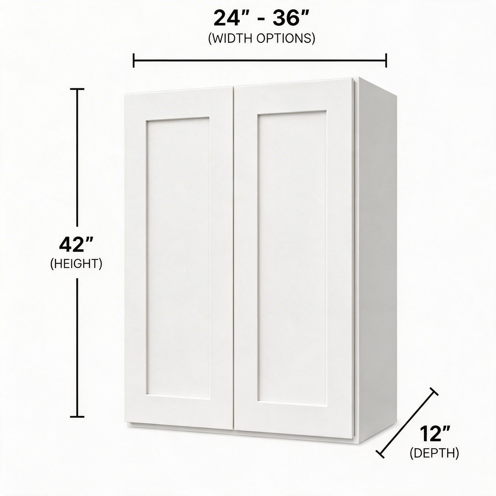 White Shaker - Wall (12"Depth) W2442