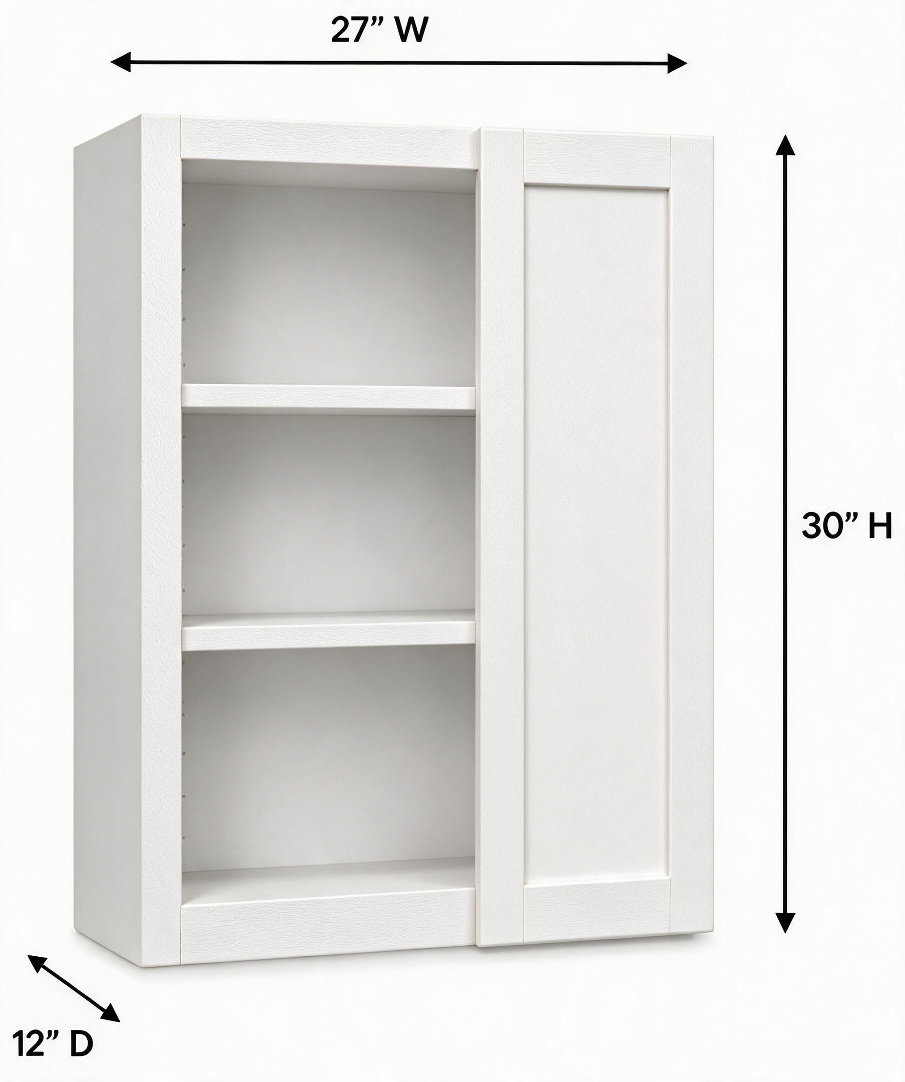 White Shaker - Wall Blind (12"Depth) WBC2730