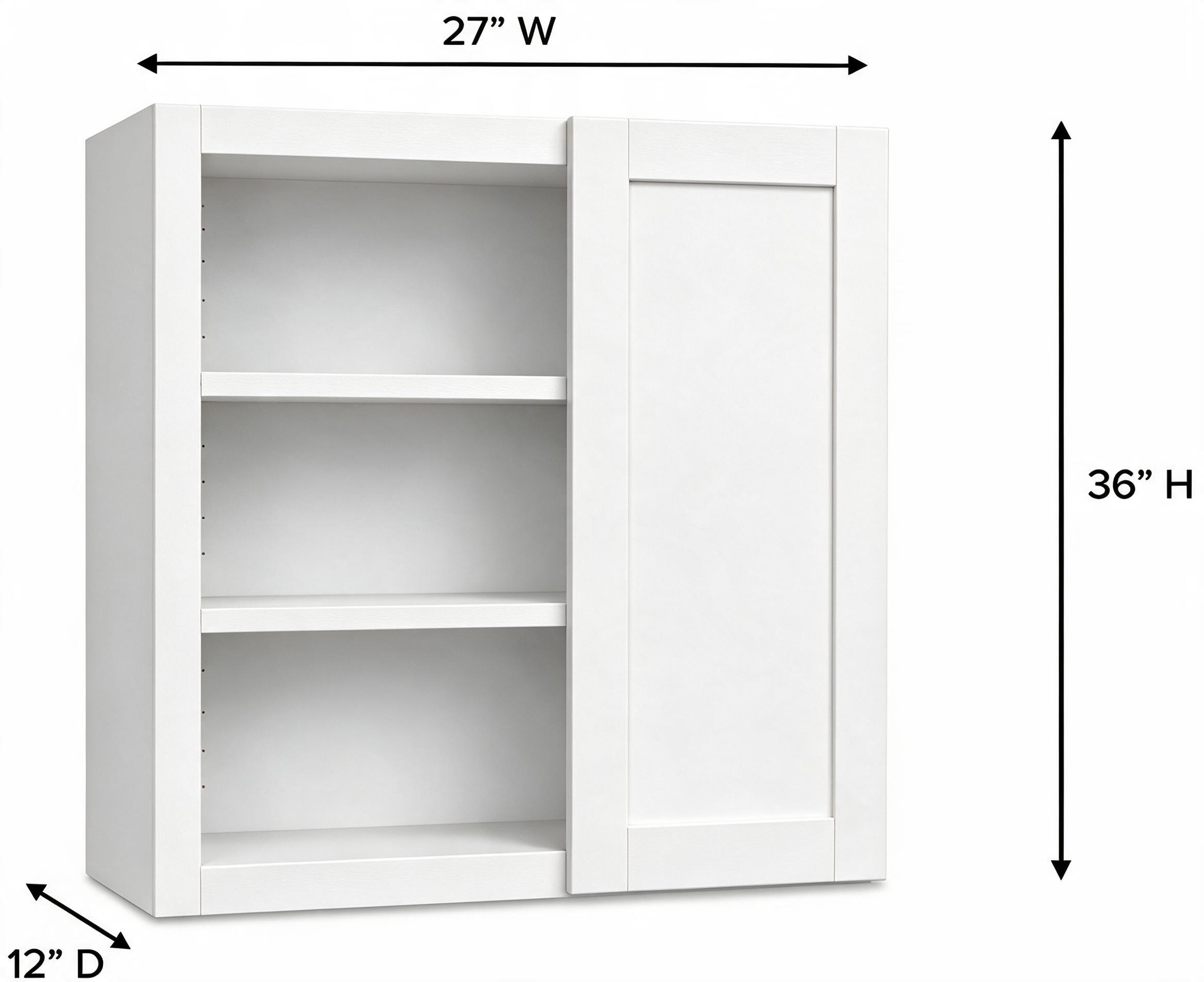 White Shaker - Wall Blind (12"Depth) WBC2736
