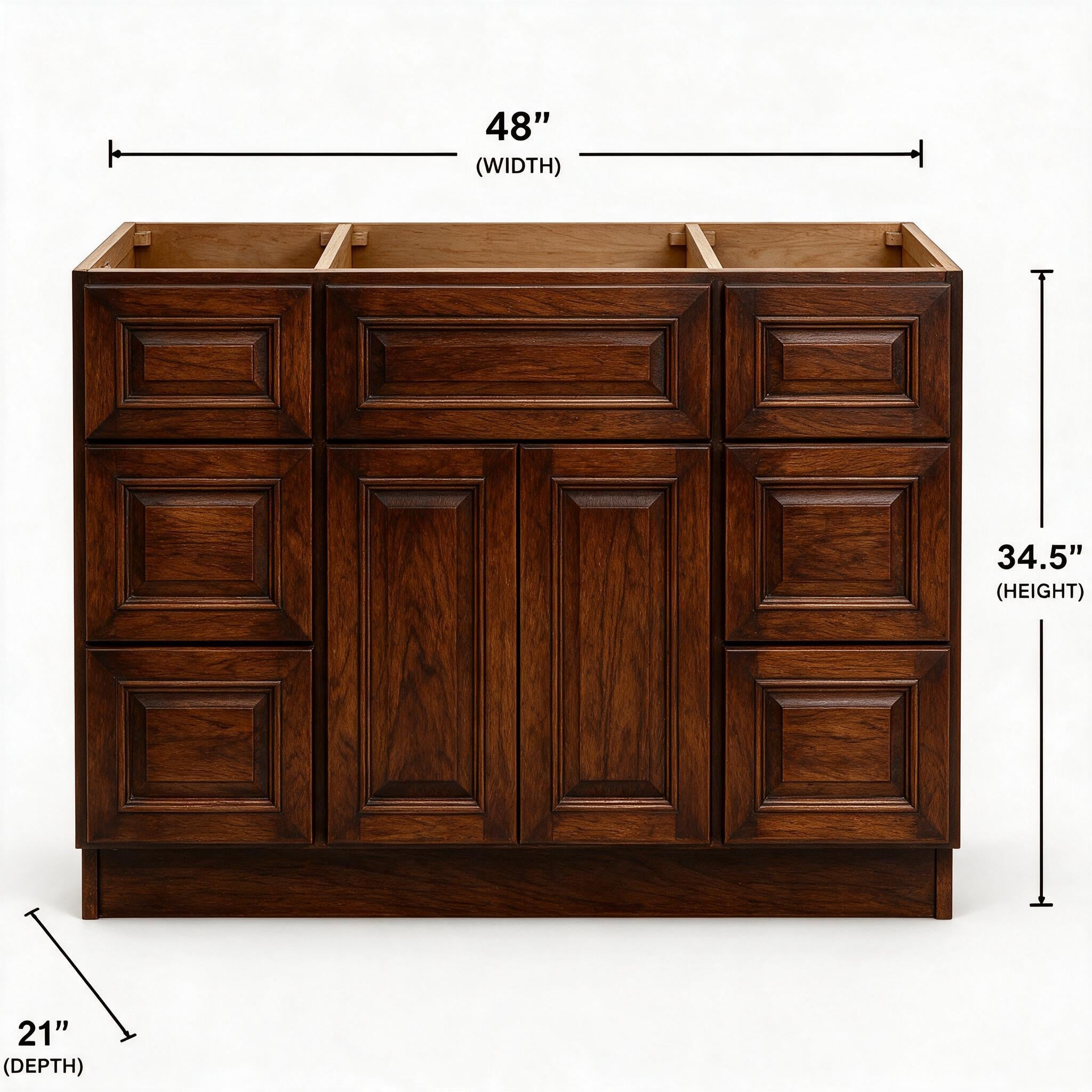 Dark Caramel - Vanity Combo (21"Depth) VSDB48