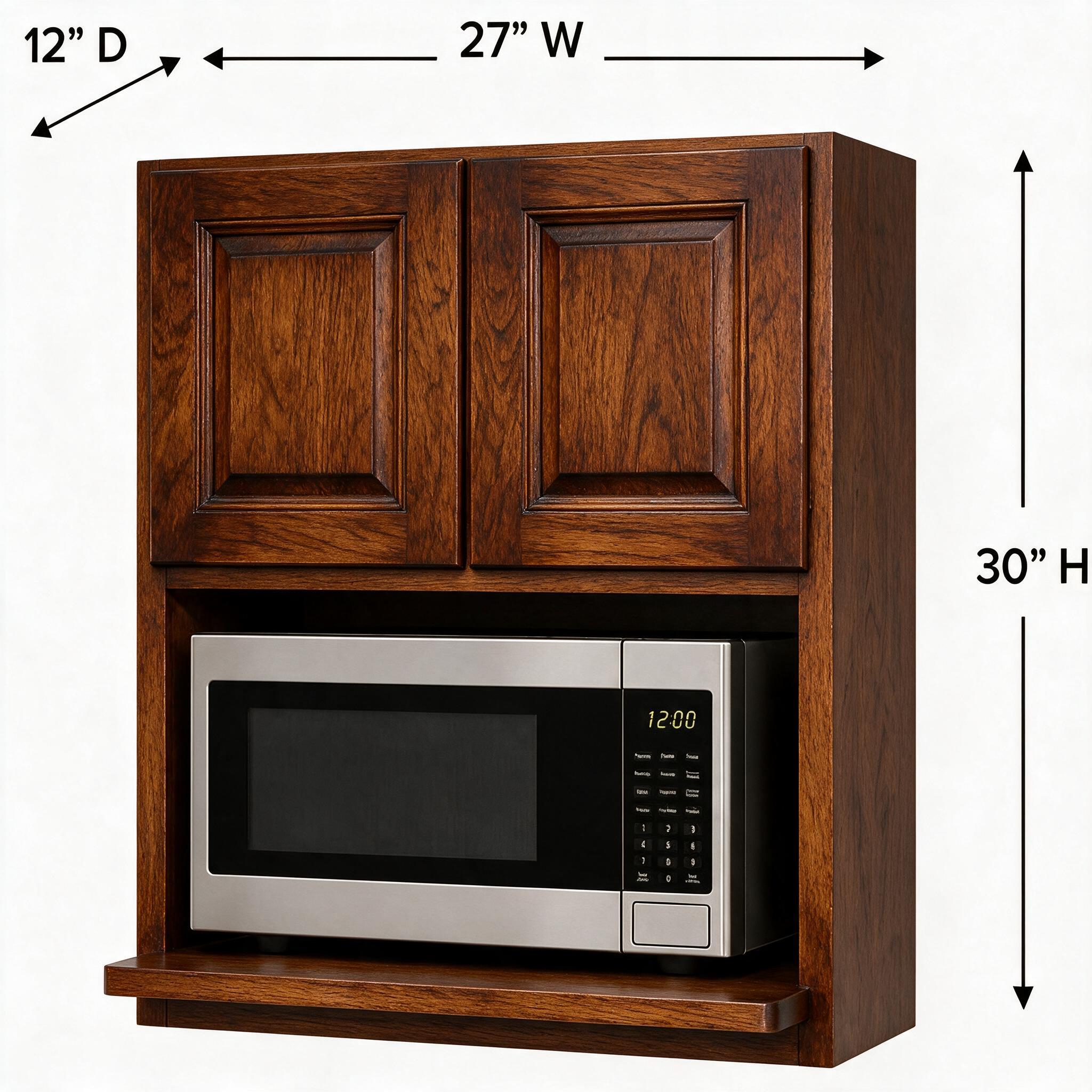 Dark Caramel - Wall Microwave (12"Depth) WM2730