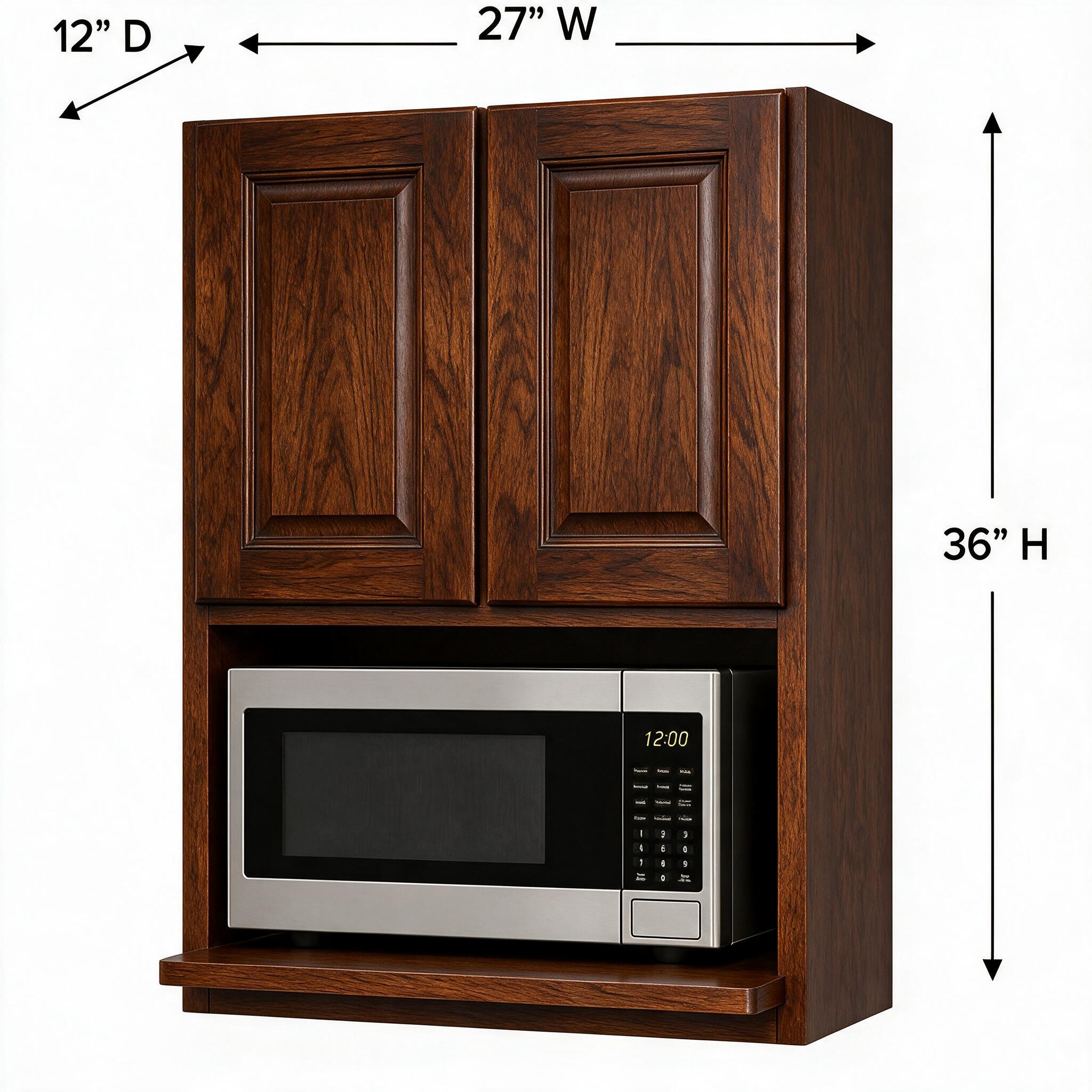 Dark Caramel - Wall Microwave (12"Depth) WM2736
