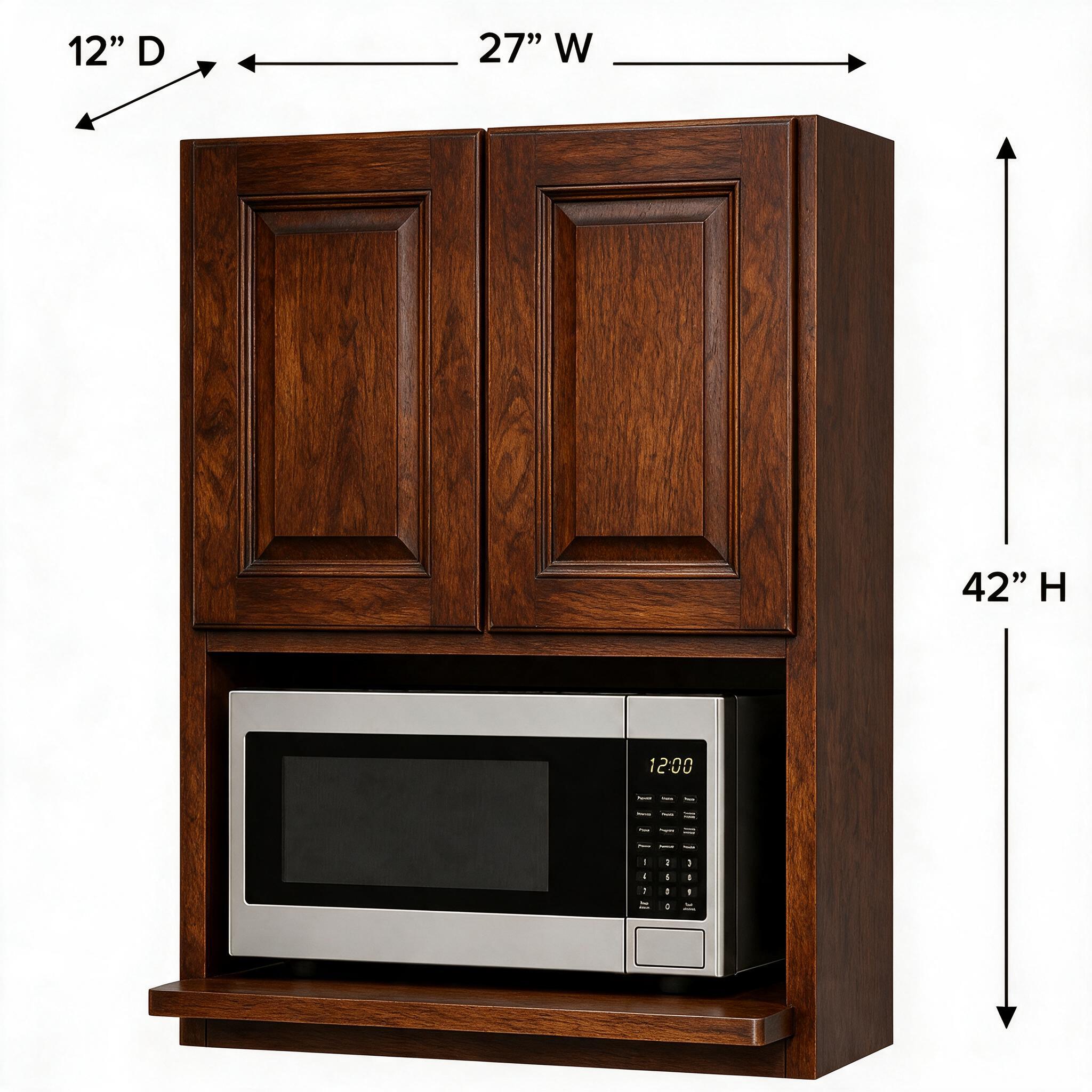 Dark Caramel - Wall Microwave (12"Depth) WM2742