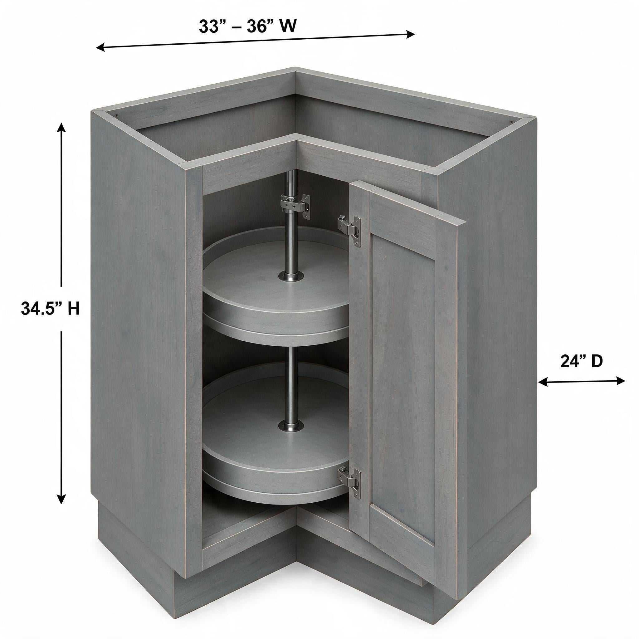 Gray Shaker - Lazy Susan BLS33
