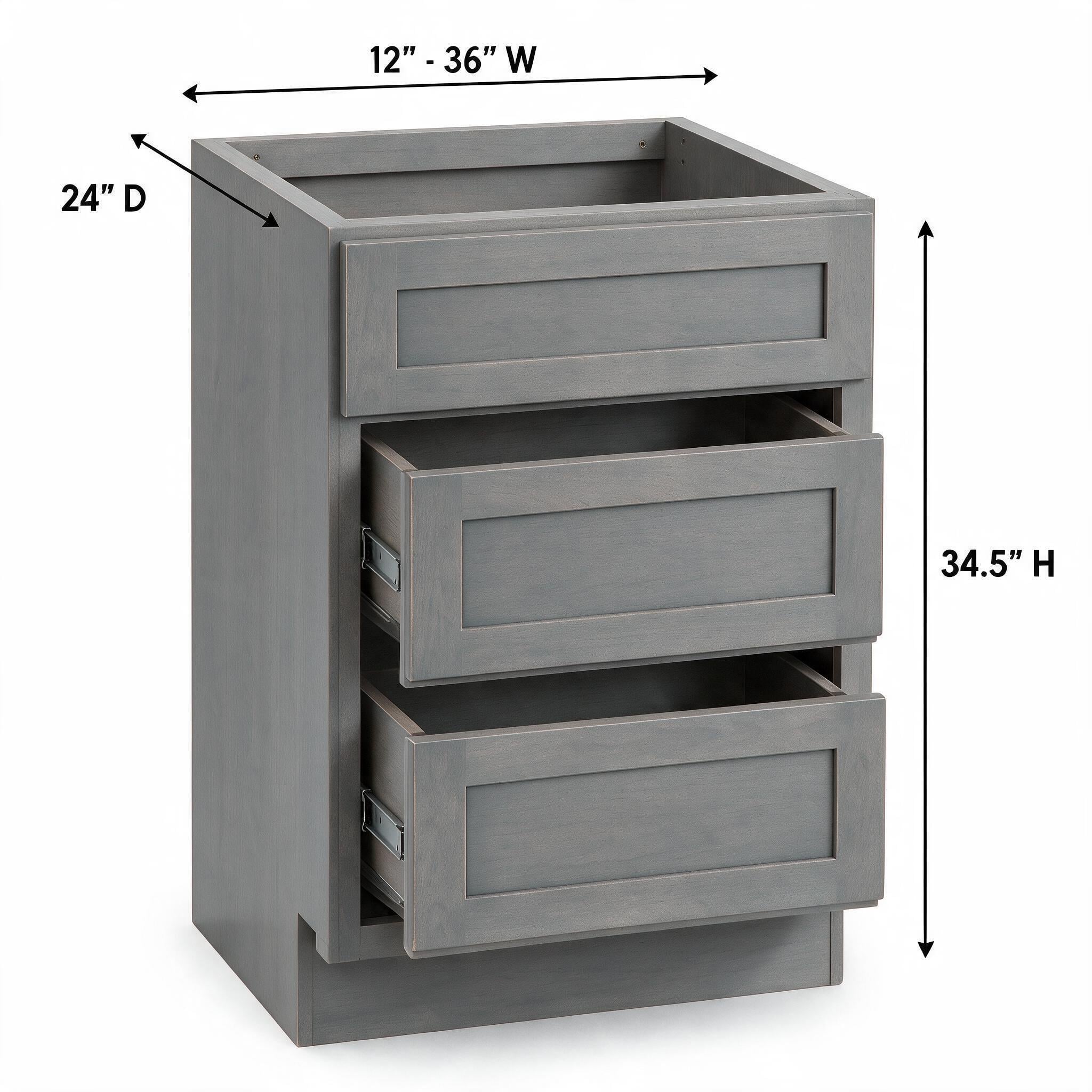 Gray Shaker - Drawer Base DB12