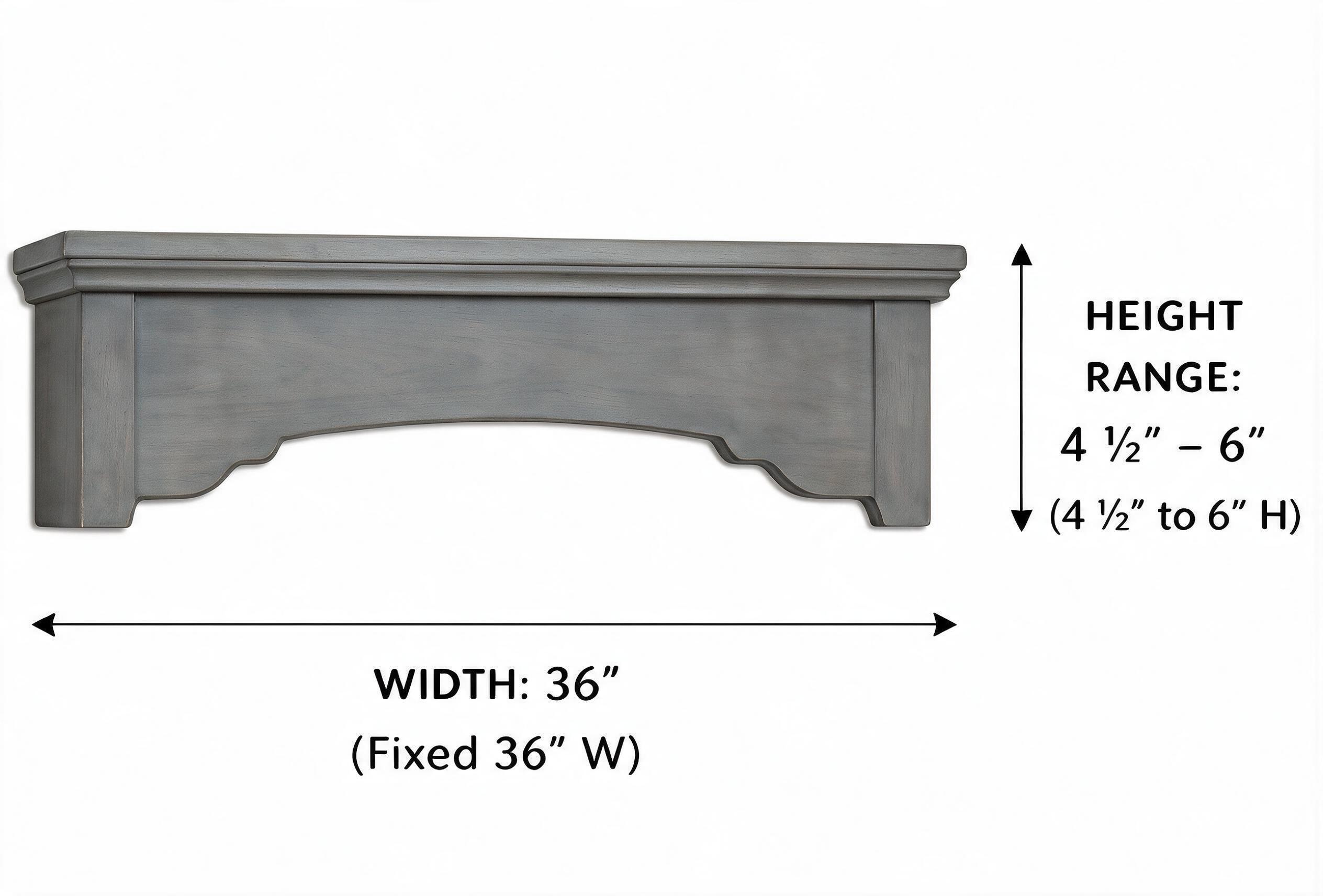 Gray Shaker - VALANCE 30