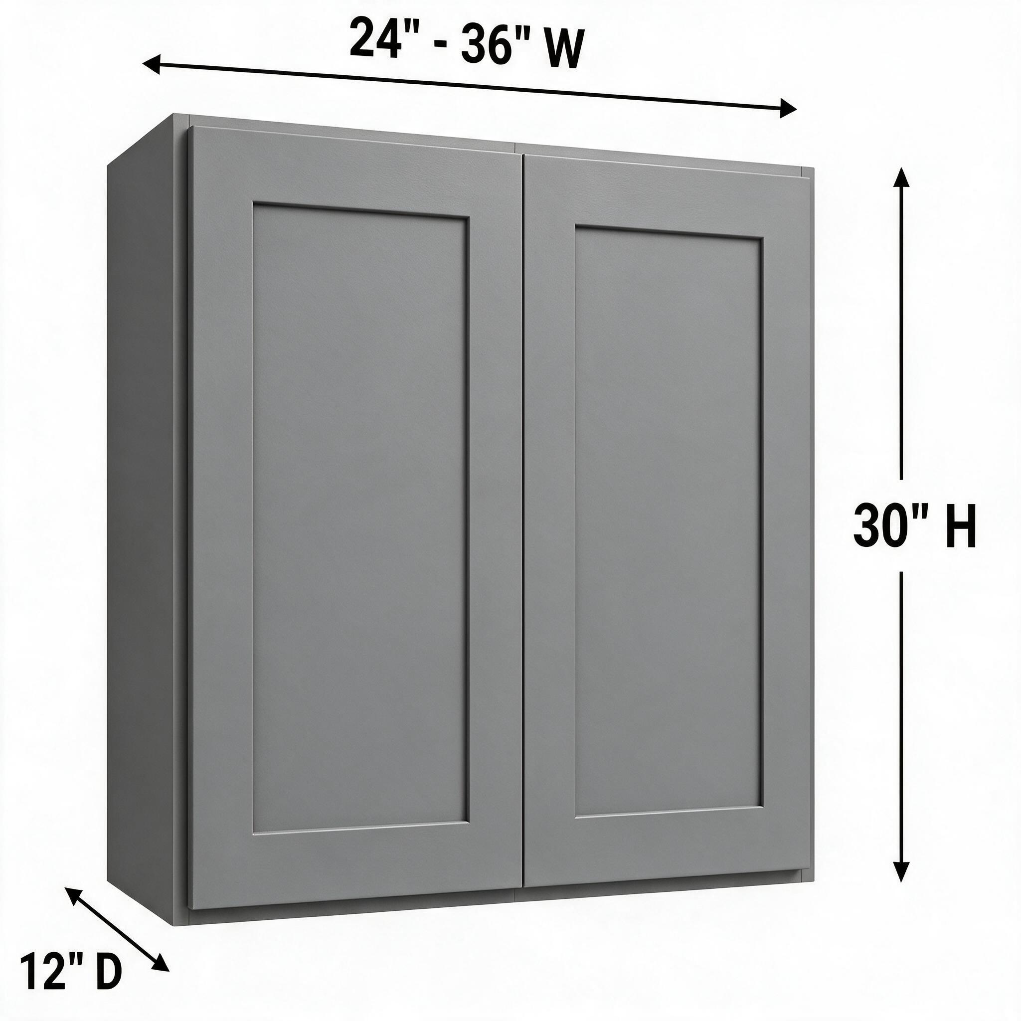Gray Shaker - Wall (12"Depth) W2730