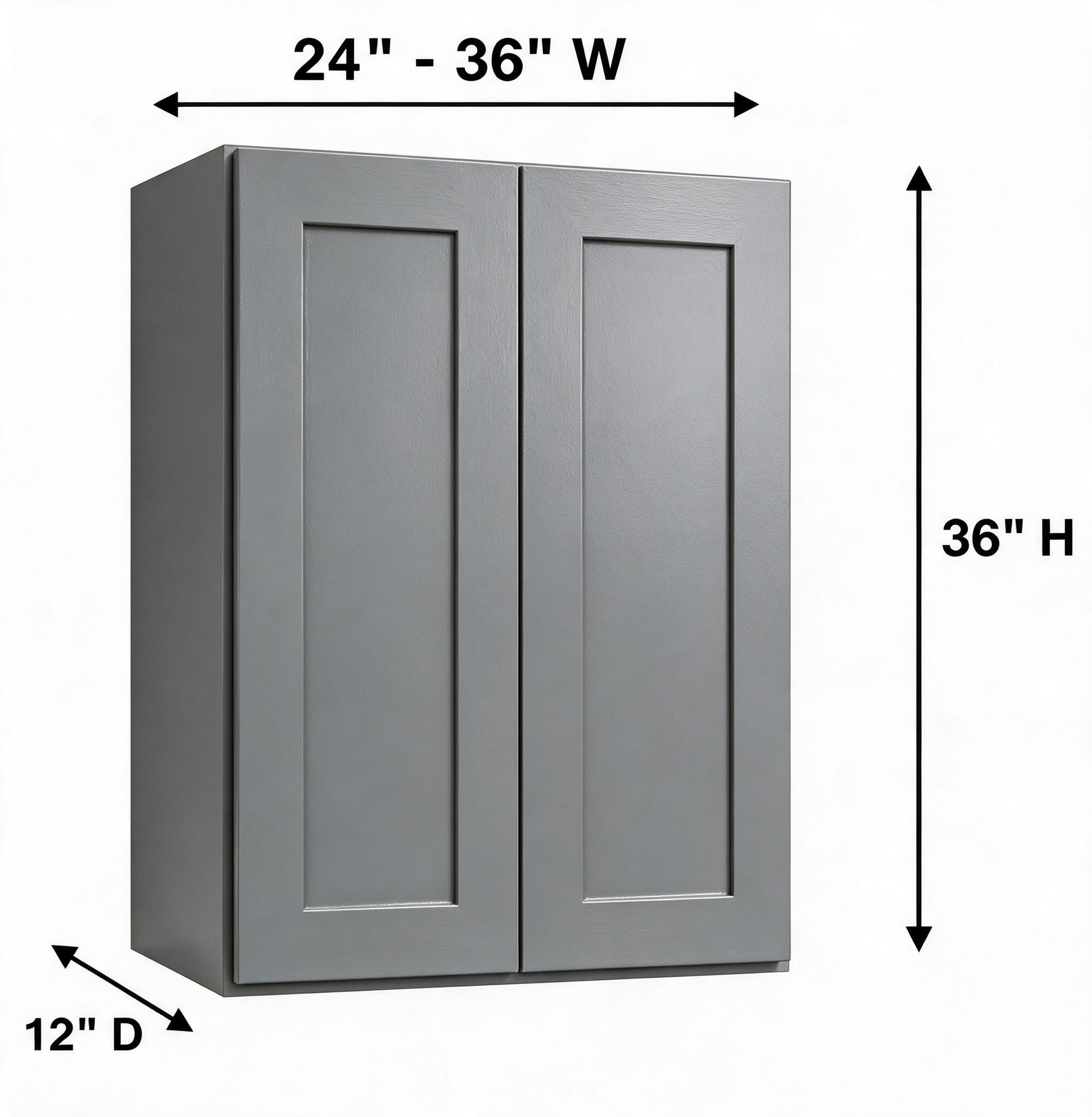 Gray Shaker - Wall (12"Depth) W2736