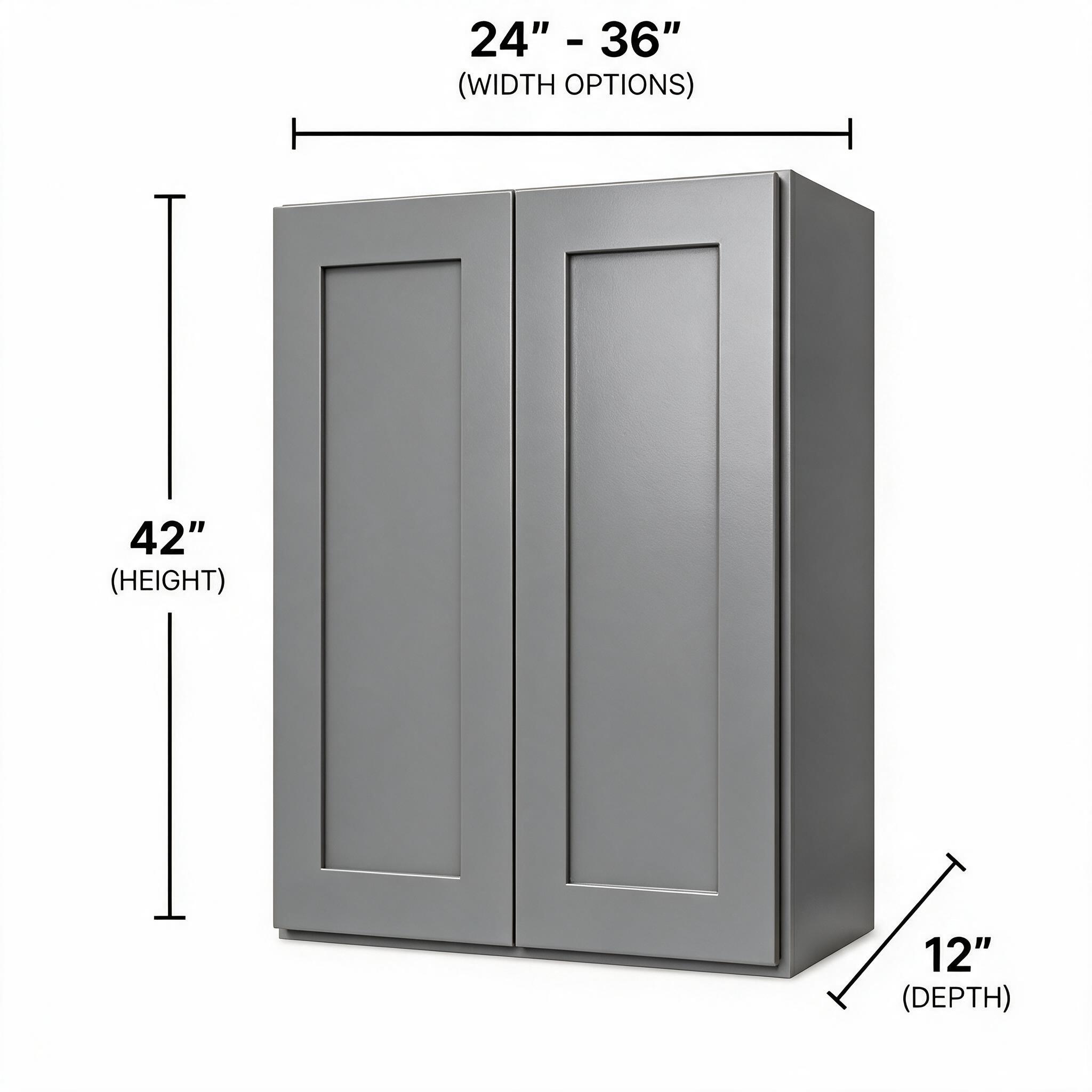 Gray Shaker - Wall (12"Depth) W2742