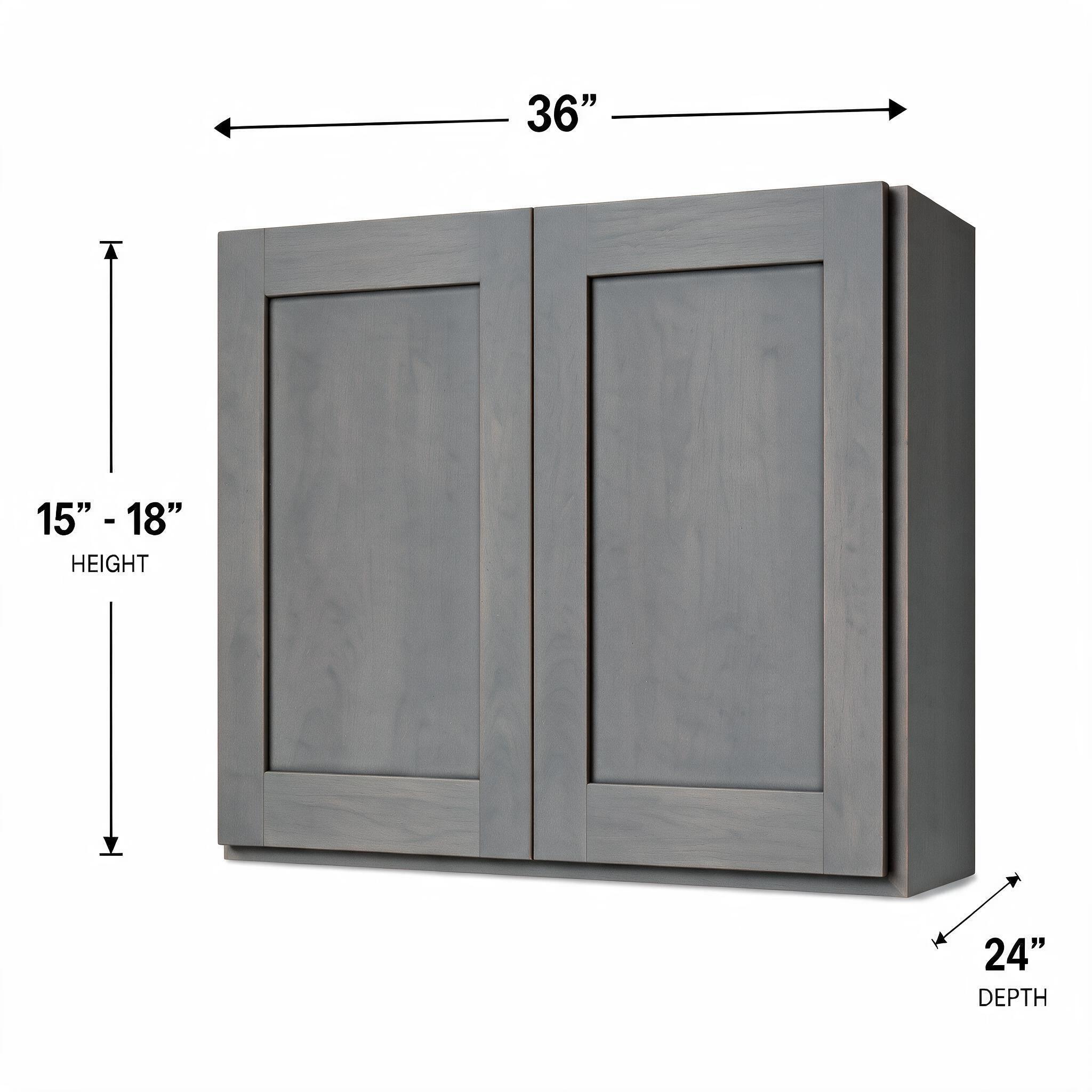 Gray Shaker - Wall Bridge (24"Depth) W361224