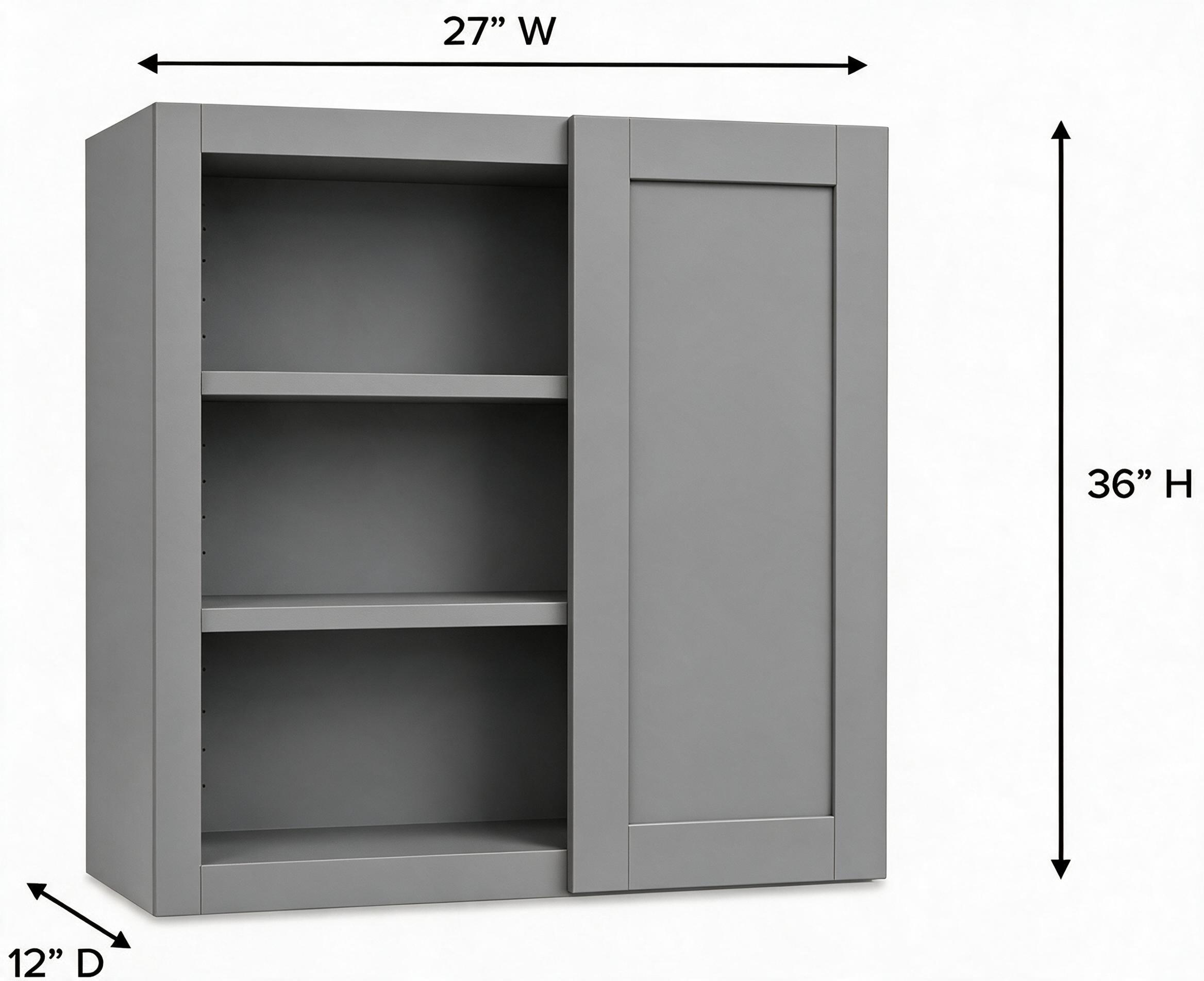 Gray Shaker - Wall Blind (12"Depth) WBC2736