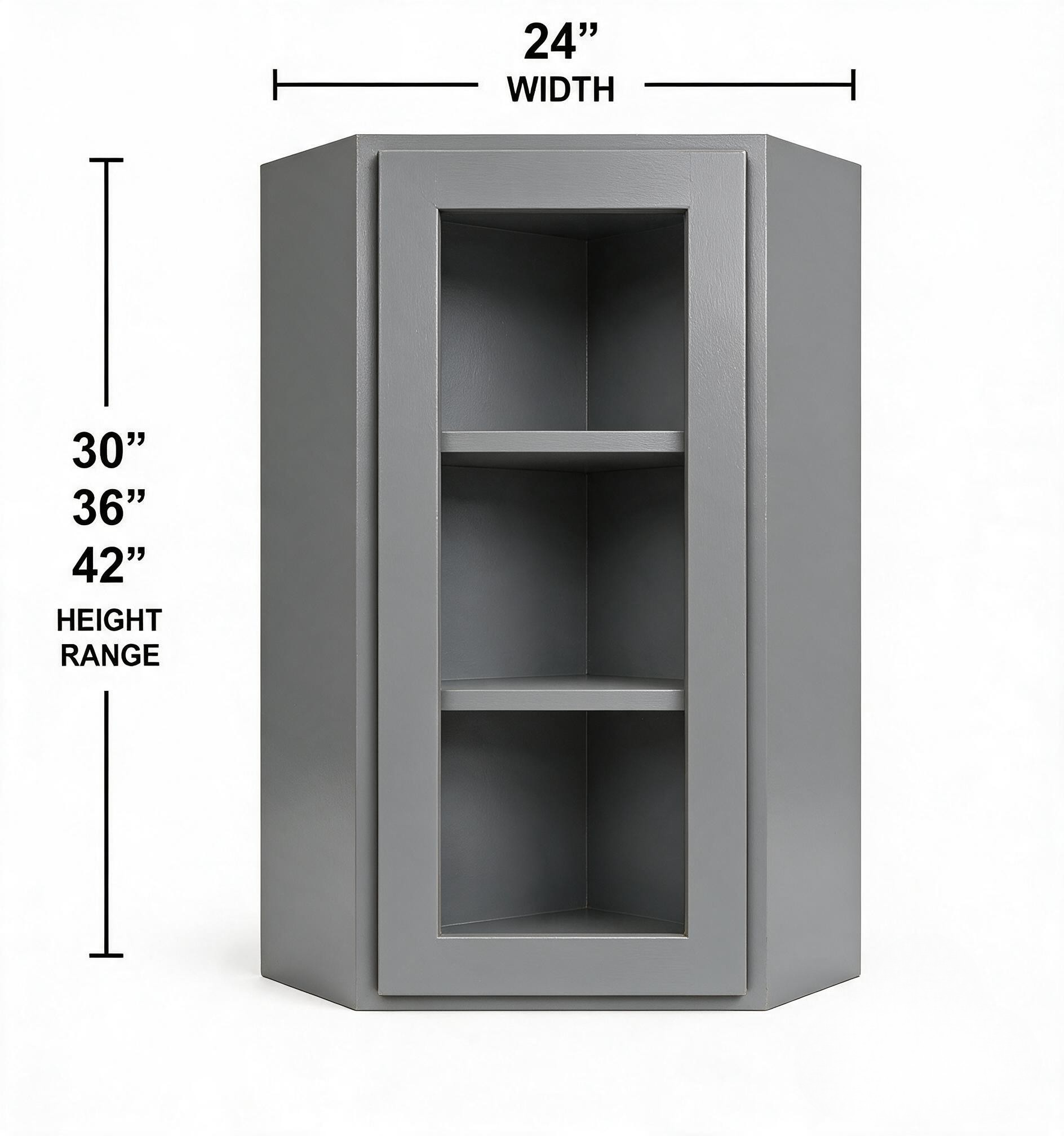 Gray Shaker - Wall Glass Diagonal WG - WDC2430