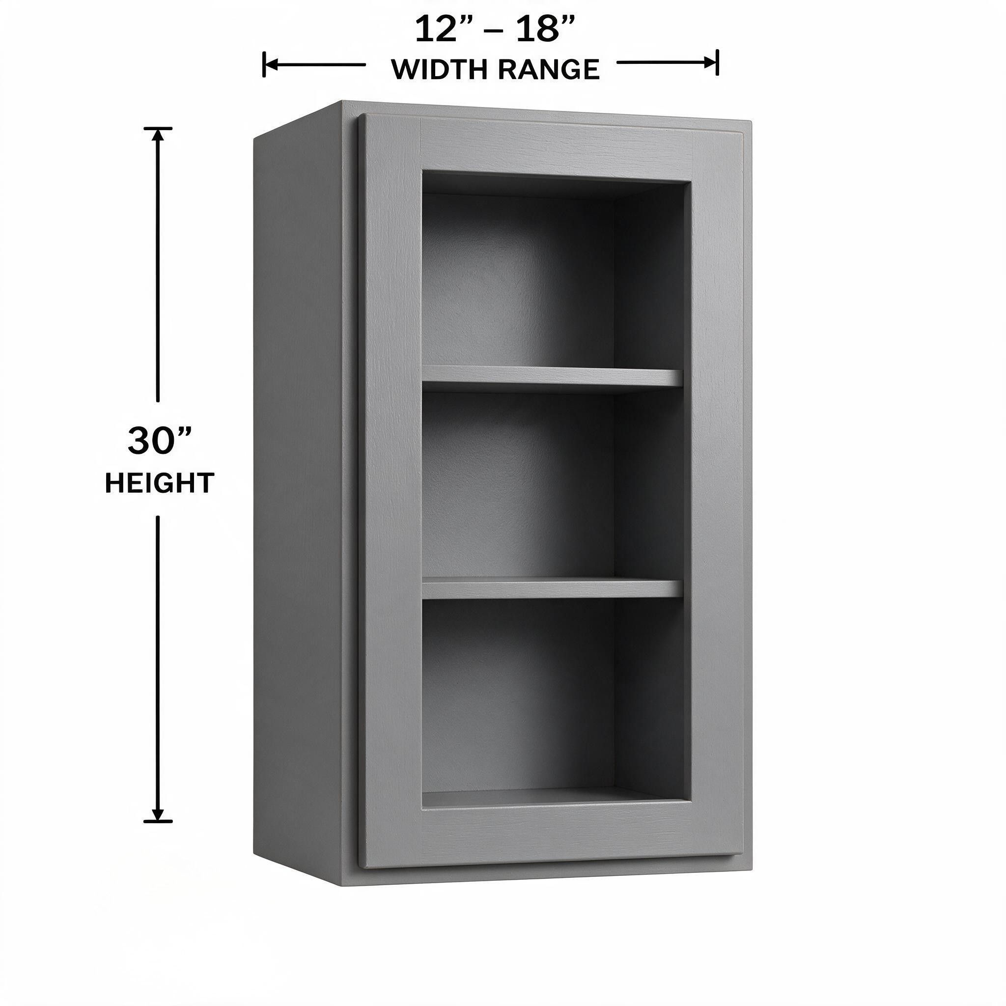 Gray Shaker - Wall Glass WG1530
