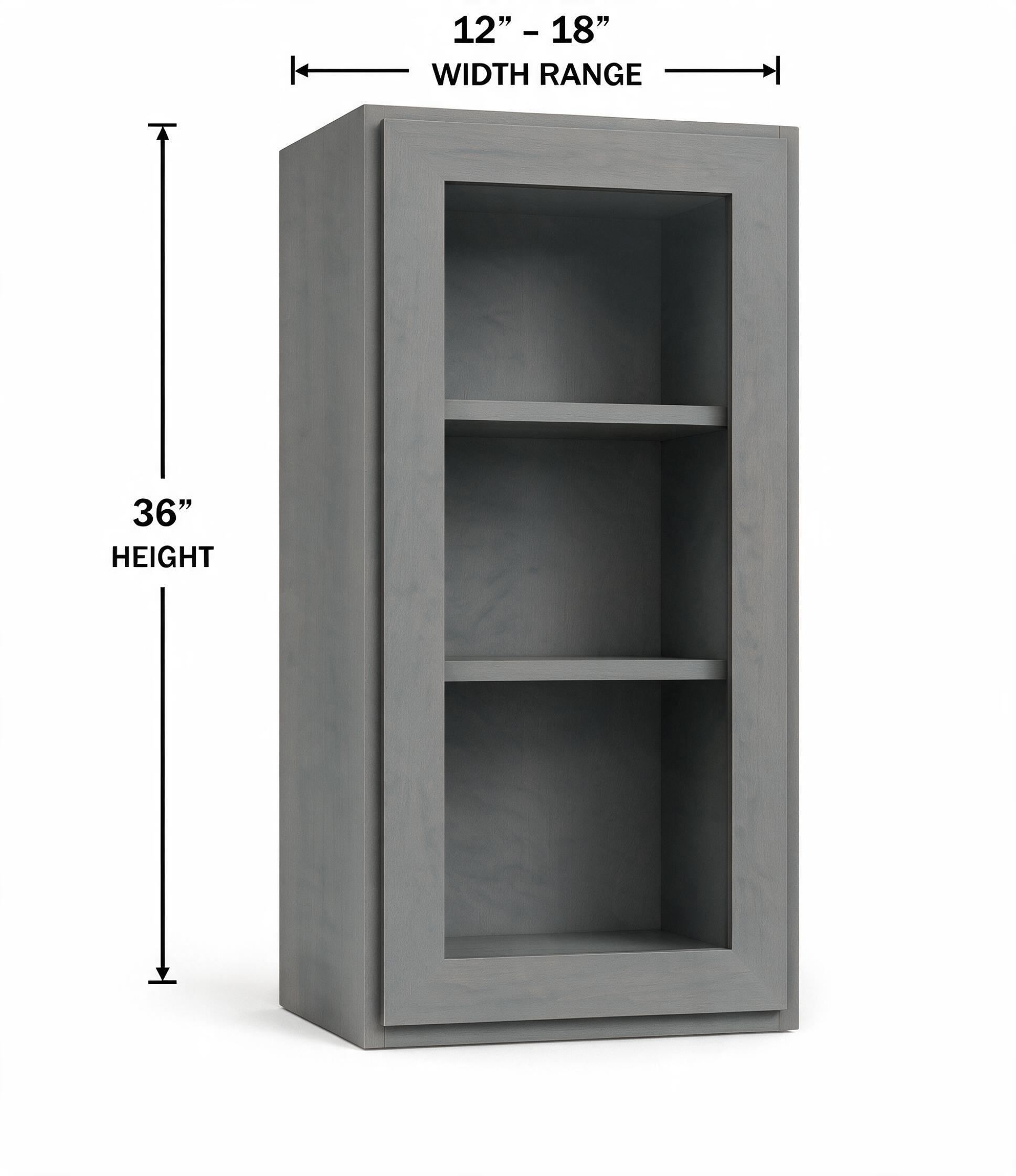 Gray Shaker - Wall Glass WG1536