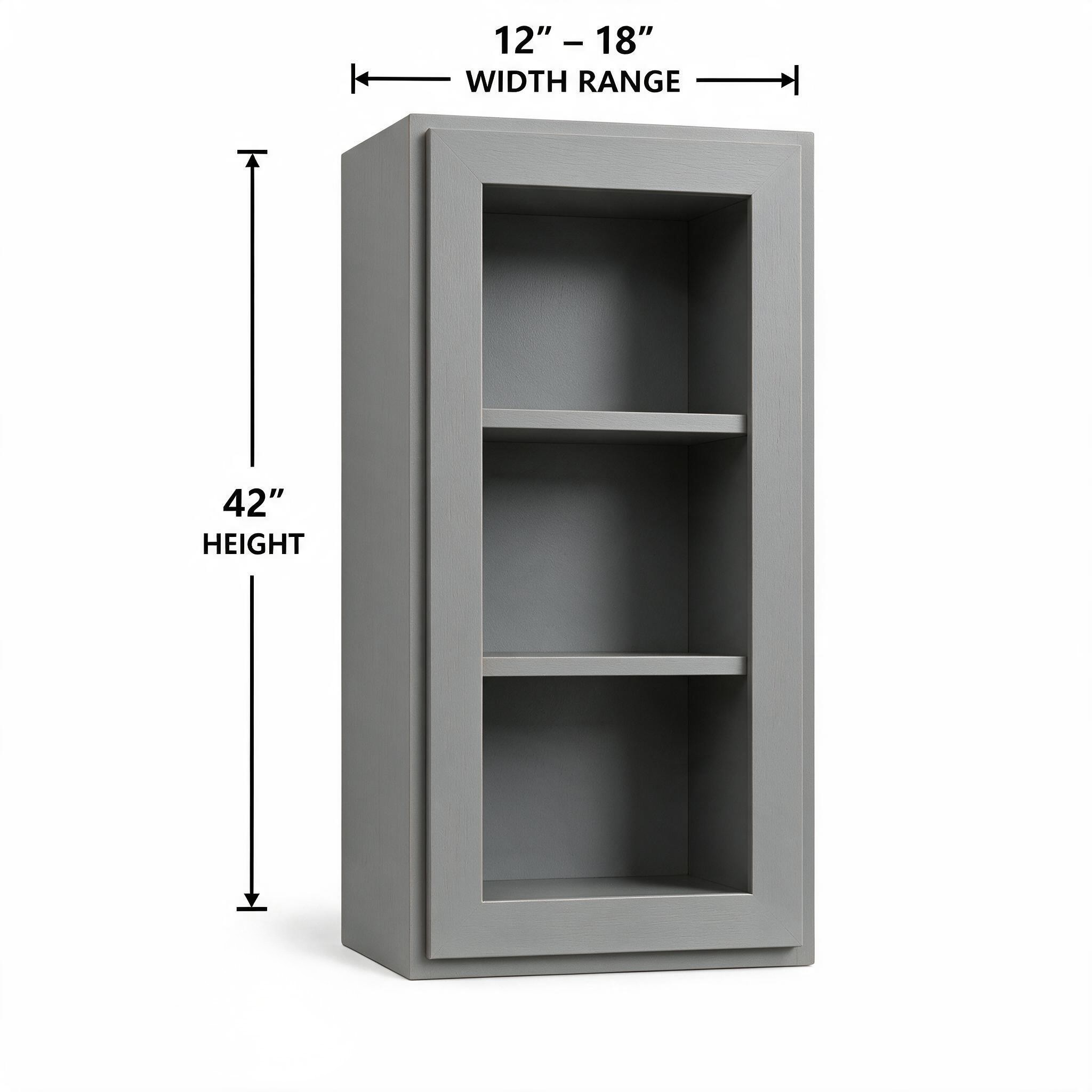 Gray Shaker - Wall Glass WG1542