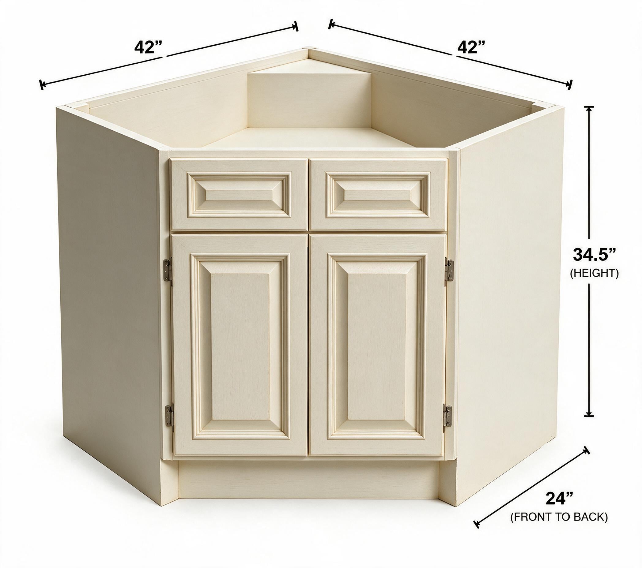 Antique White - Corner Sink Base CSB42 (SBA42)
