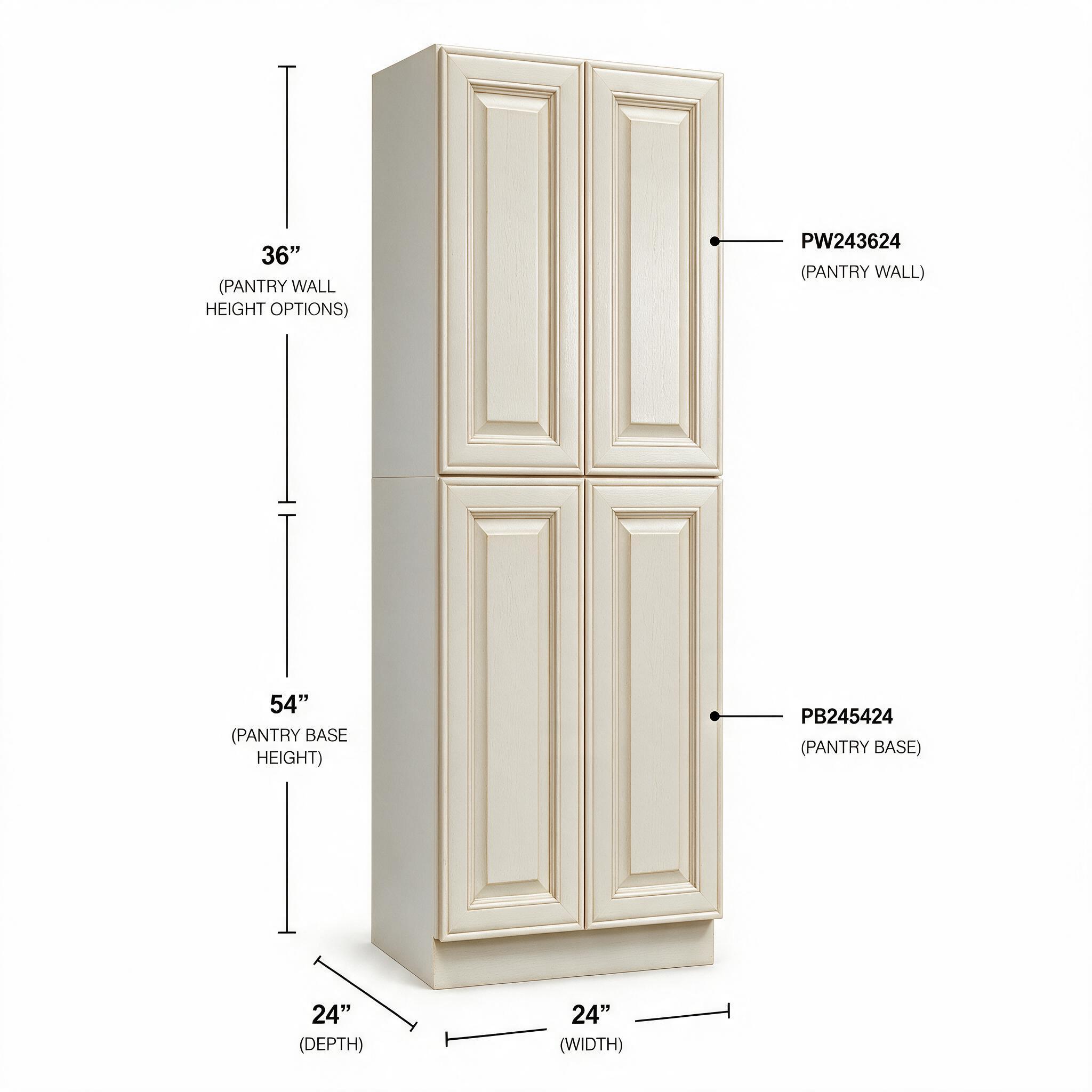 Antique White - Pantry Base PB245424