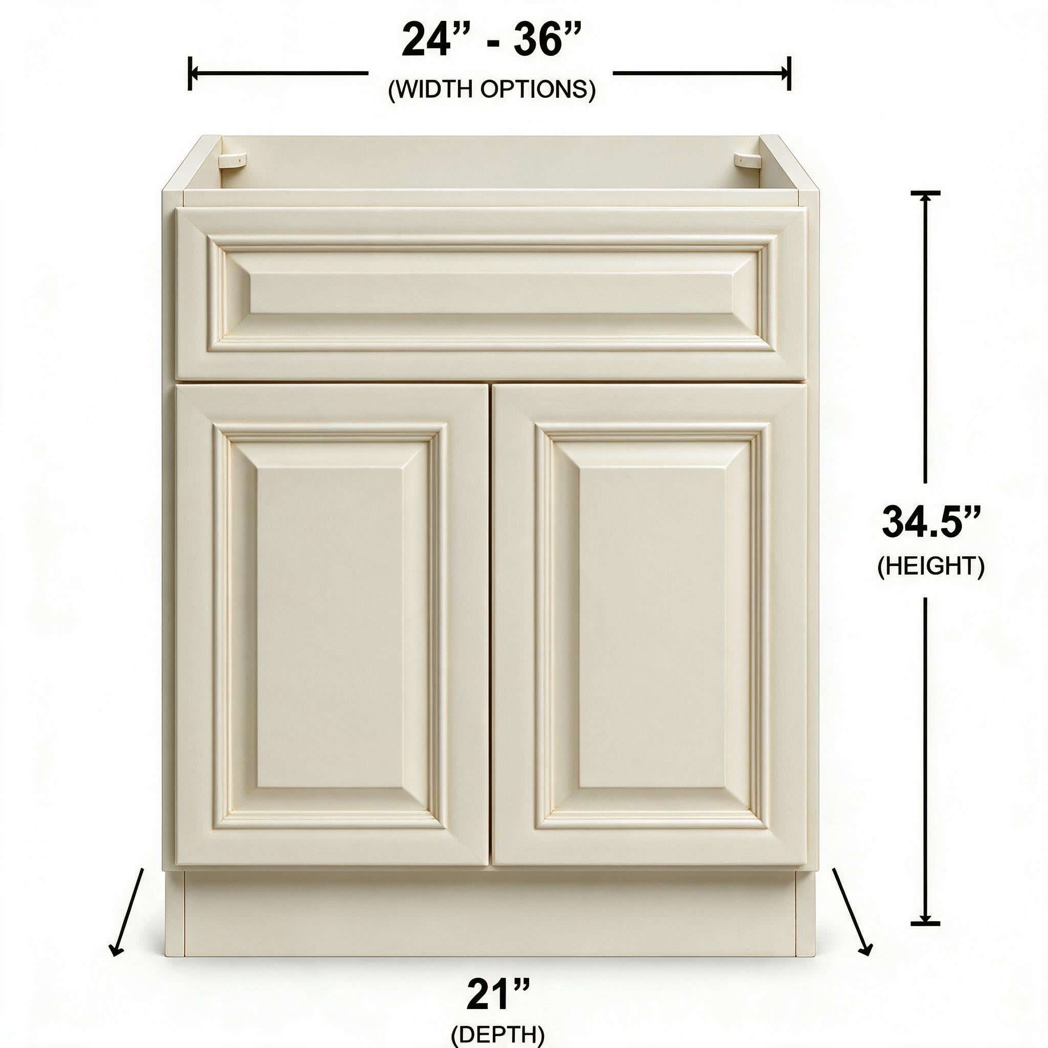 Antique White - Vanity Sink Base (21"Depth) VSB24