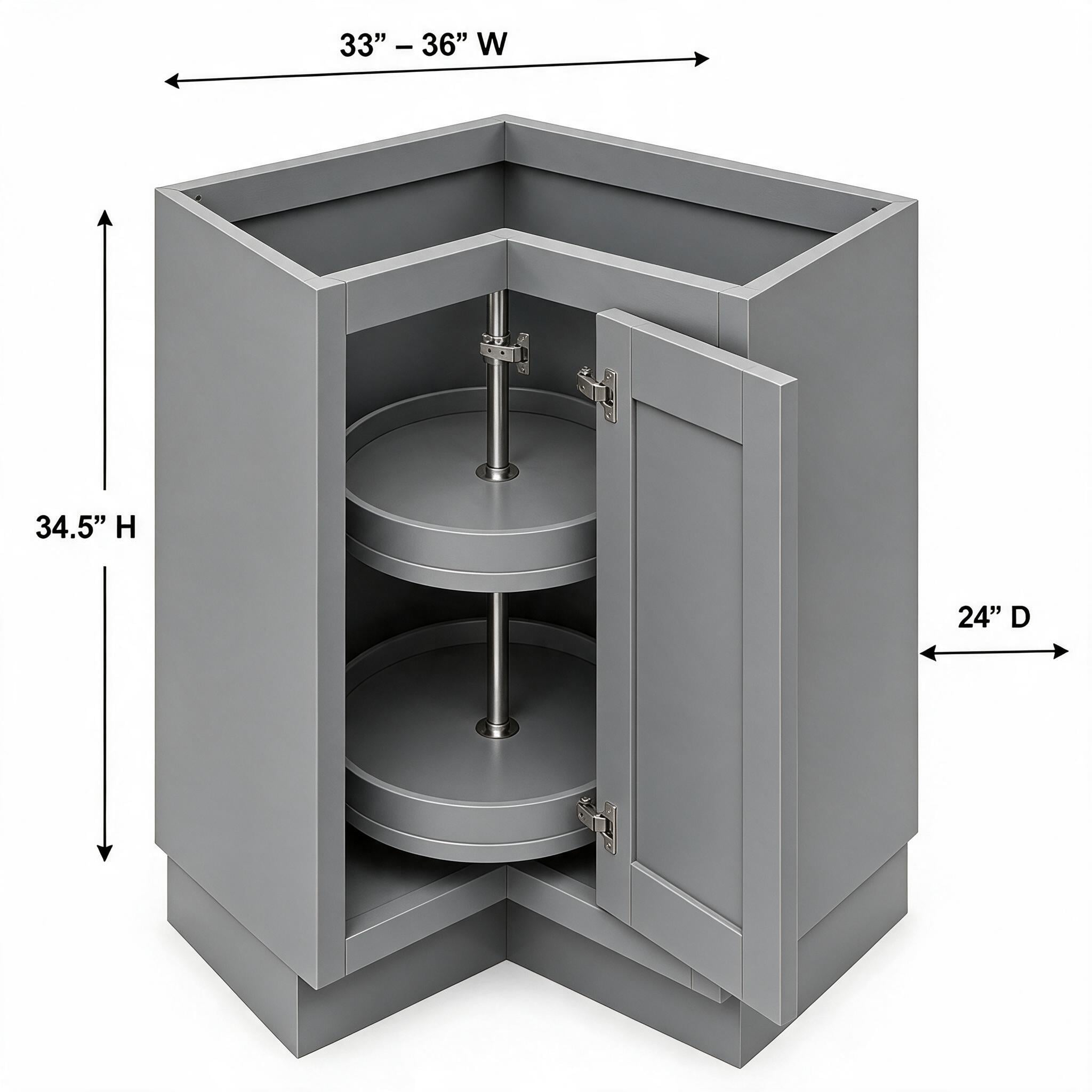 Smoky Gray - Lazy Susan BLS36