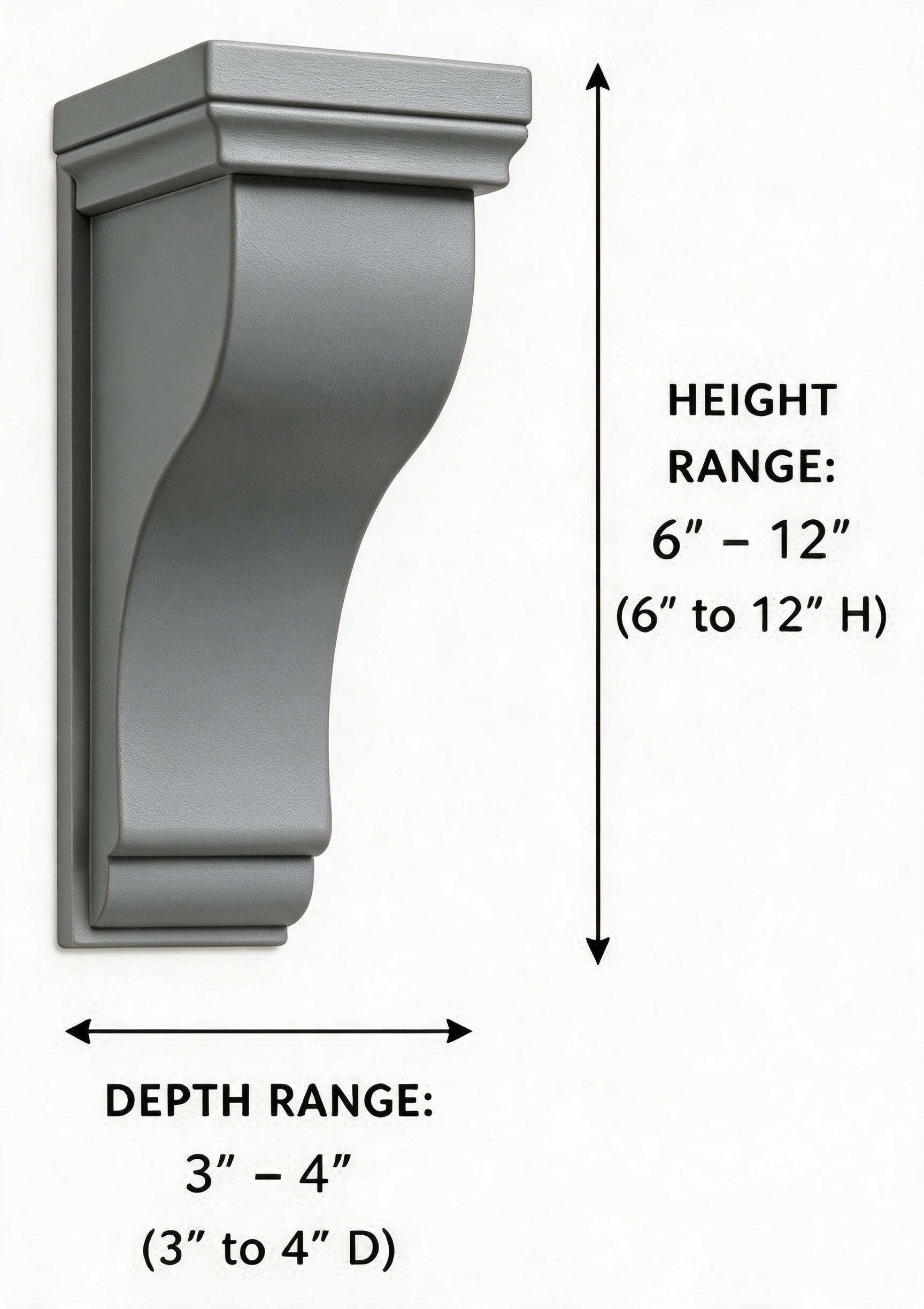 Smoky Gray - CORBEL 8*12 (L - SHAPE)