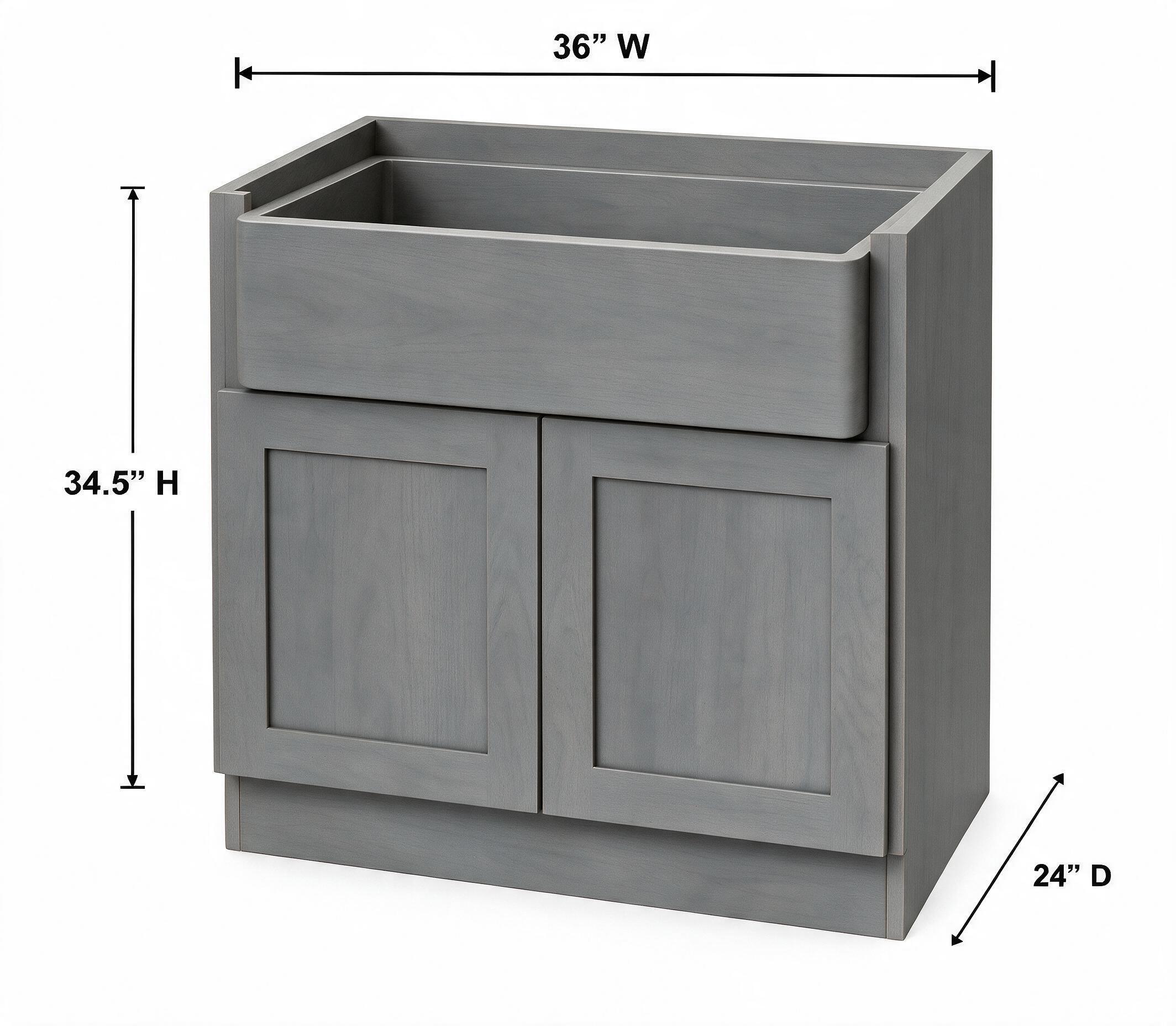 Smoky Gray - Farmhouse Sink Base FSB36