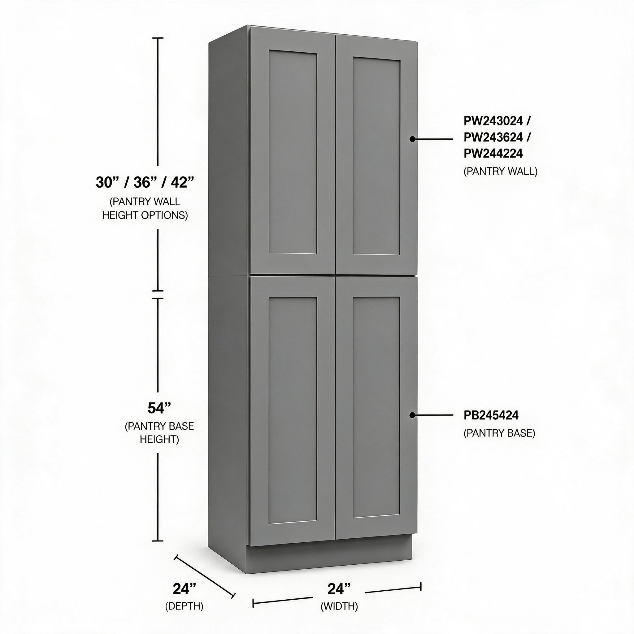 Smoky Gray - Pantry Base PB245424