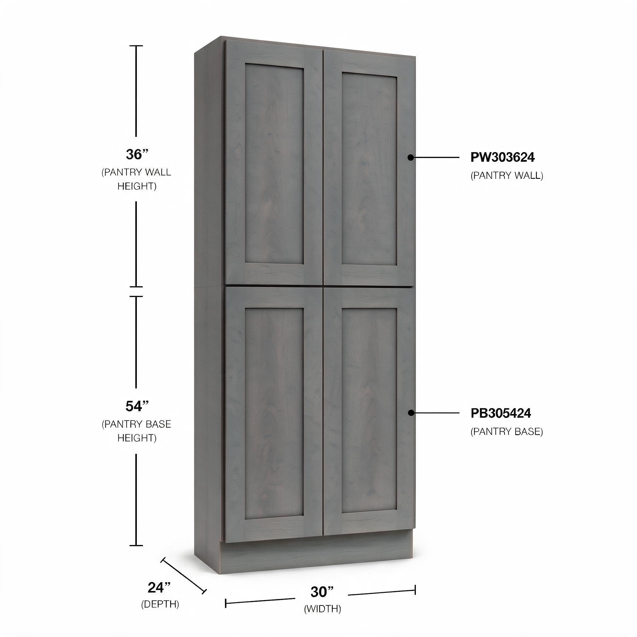 Smoky Gray - Pantry Base PB305424