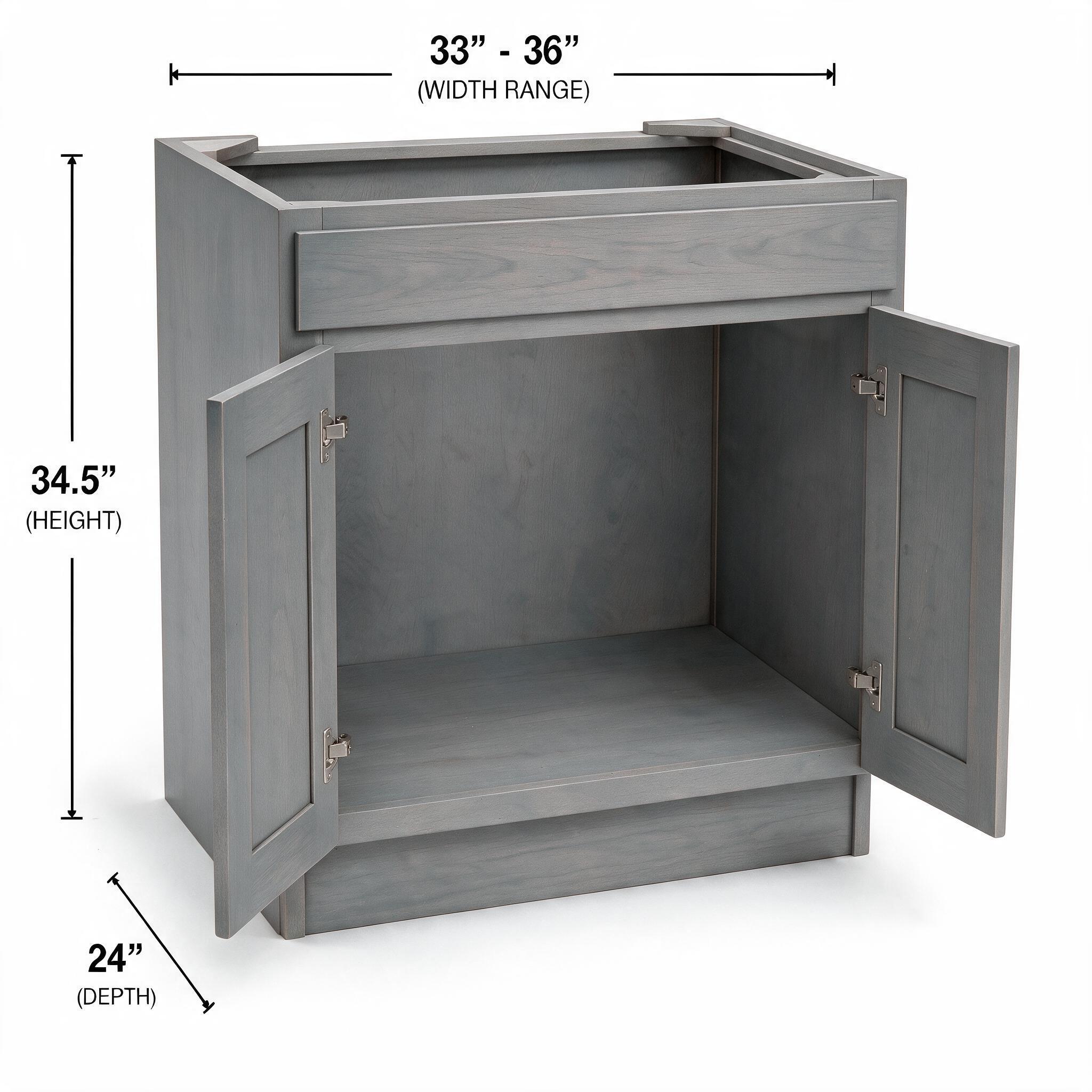 Smoky Gray - Sink Base SB36