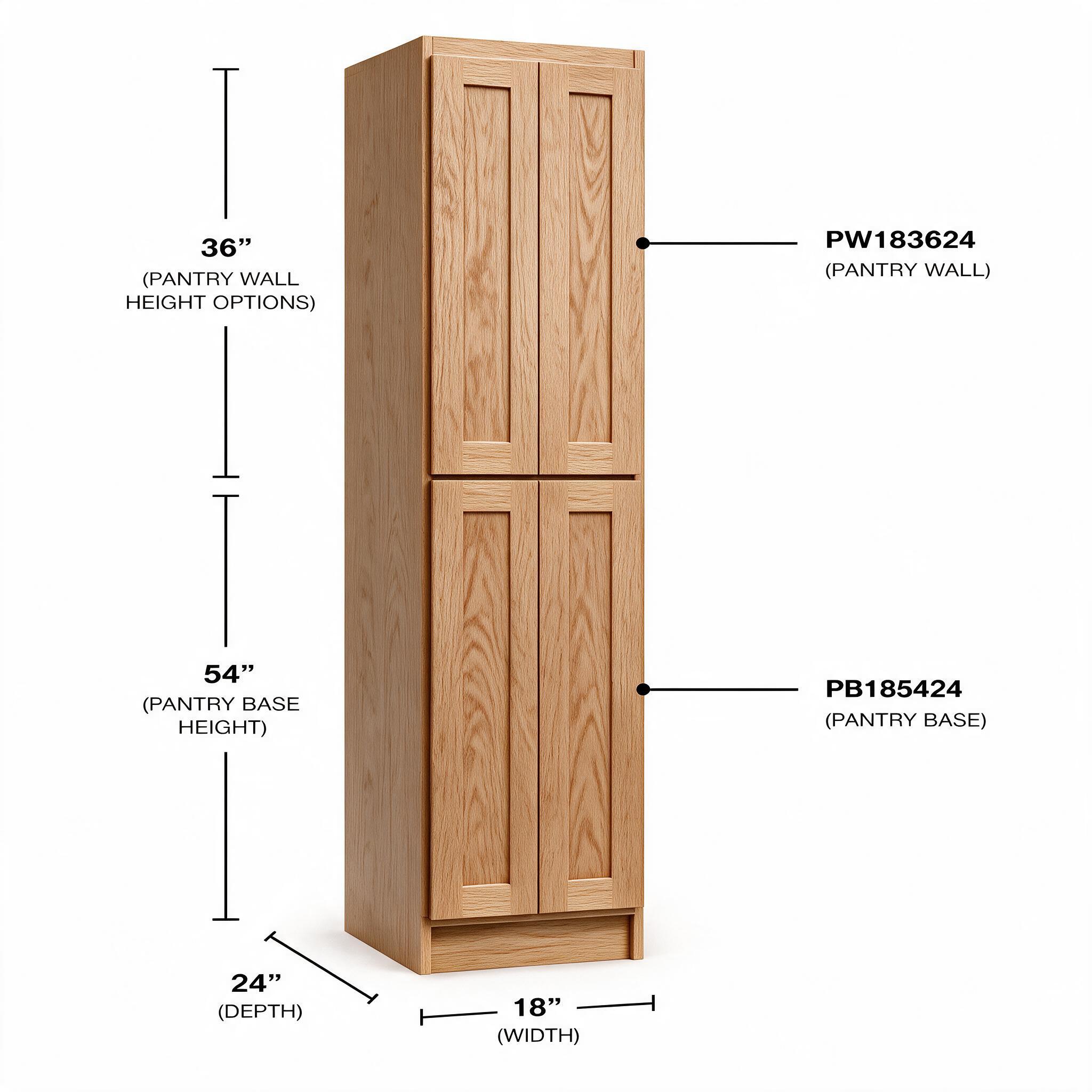 White Oak - Pantry Base PB185424