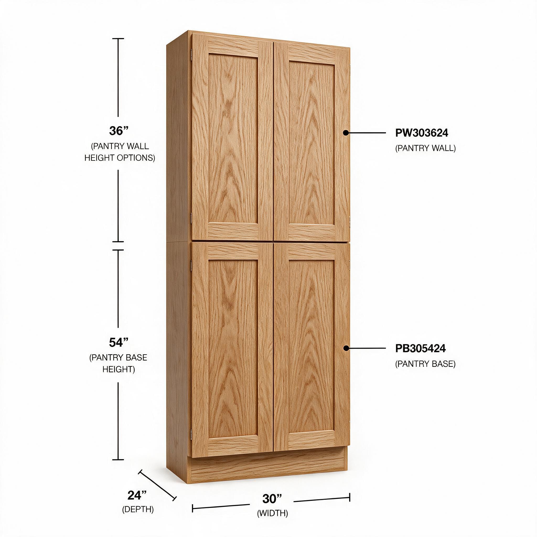 White Oak - Pantry Base PB305424