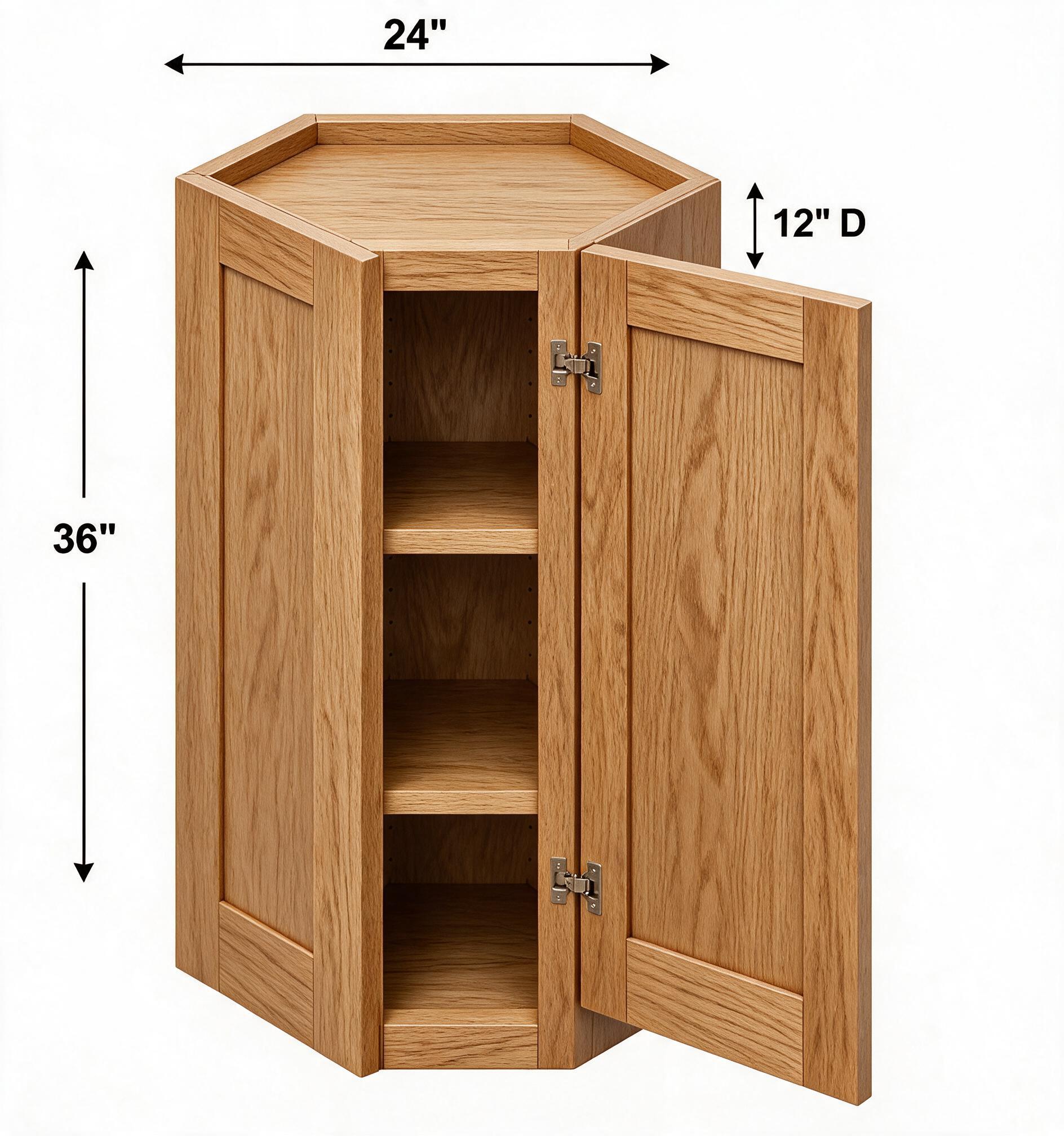 White Oak - Wall Diagonal (12"Depth) WDC2436