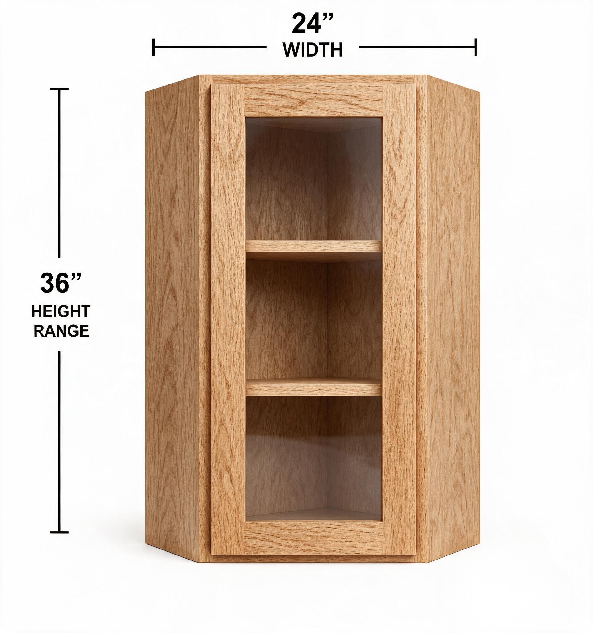 White Oak - Wall Glass Diagonal WG - WDC2436